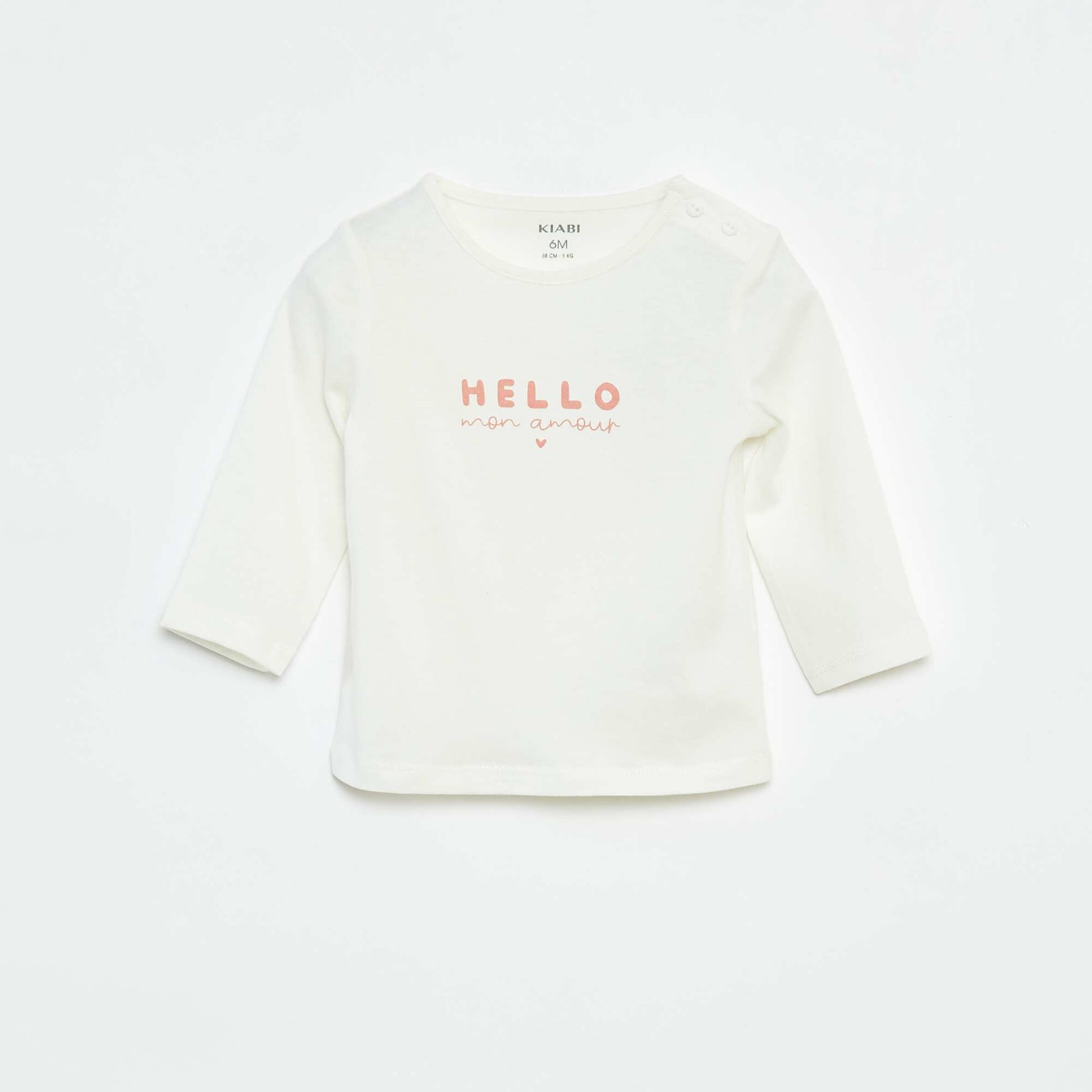 Long-sleeved T-shirt with print WHITE