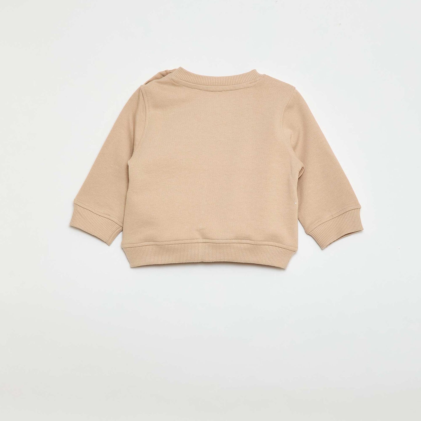 Long-sleeved sweatshirt with print BEIGE