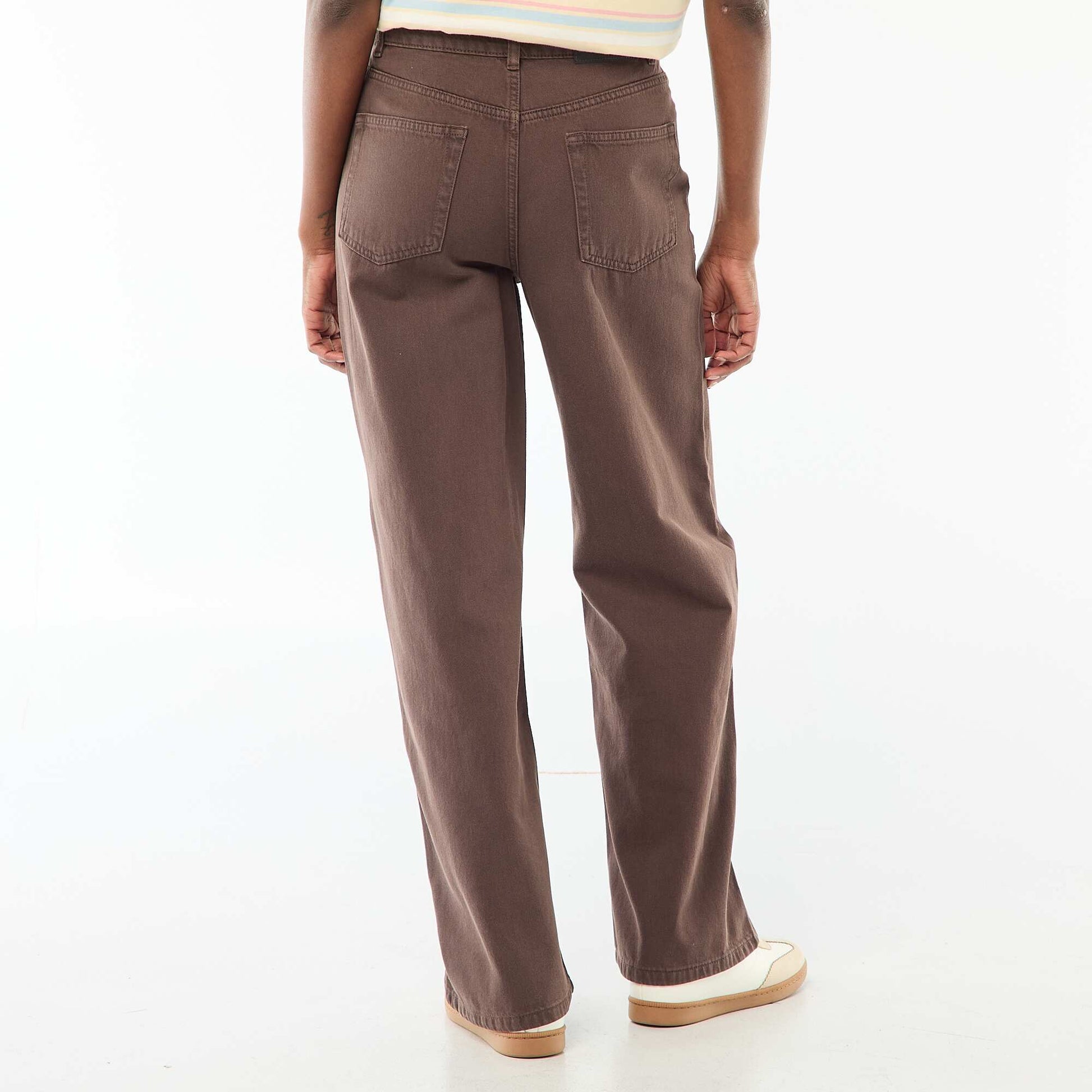 High-rise wide-leg jeans BROWN