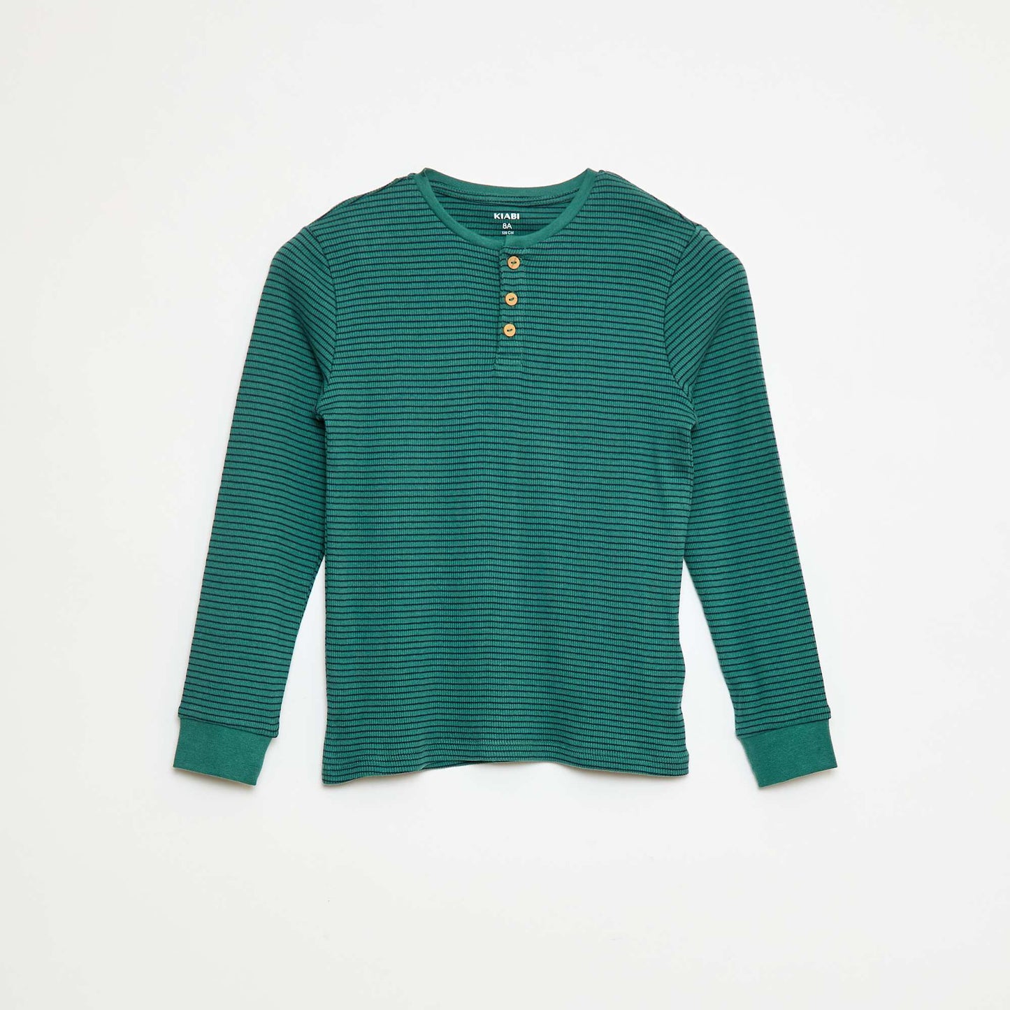 Ribbed T-shirt & Pants Pajama Set - 2 pieces GREEN