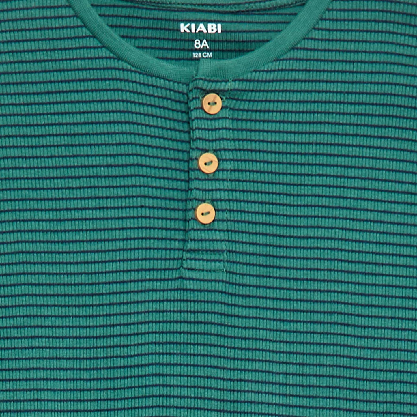 Ribbed T-shirt & Pants Pajama Set - 2 pieces GREEN