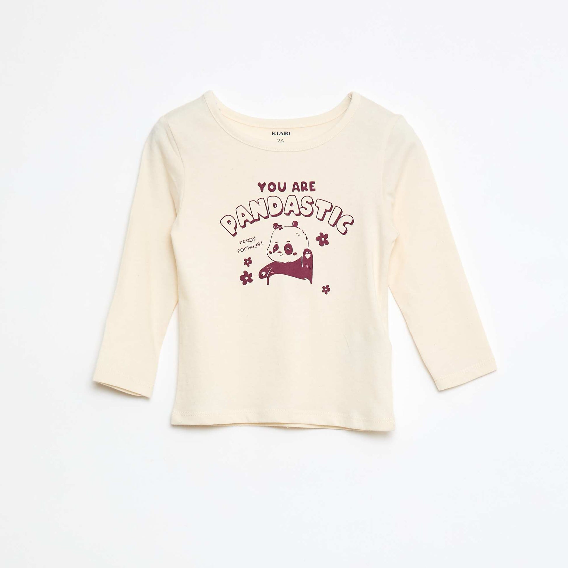 Printed T-shirt + Leggings Pyjama Set - 2 pieces BEIGE