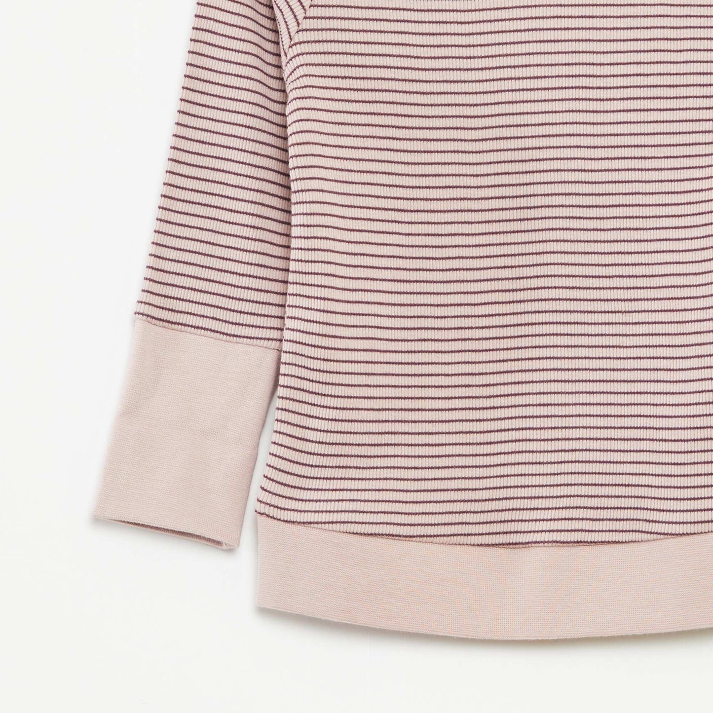 Striped T-shirt and trousers pyjama set - 2-piece set PURPLE