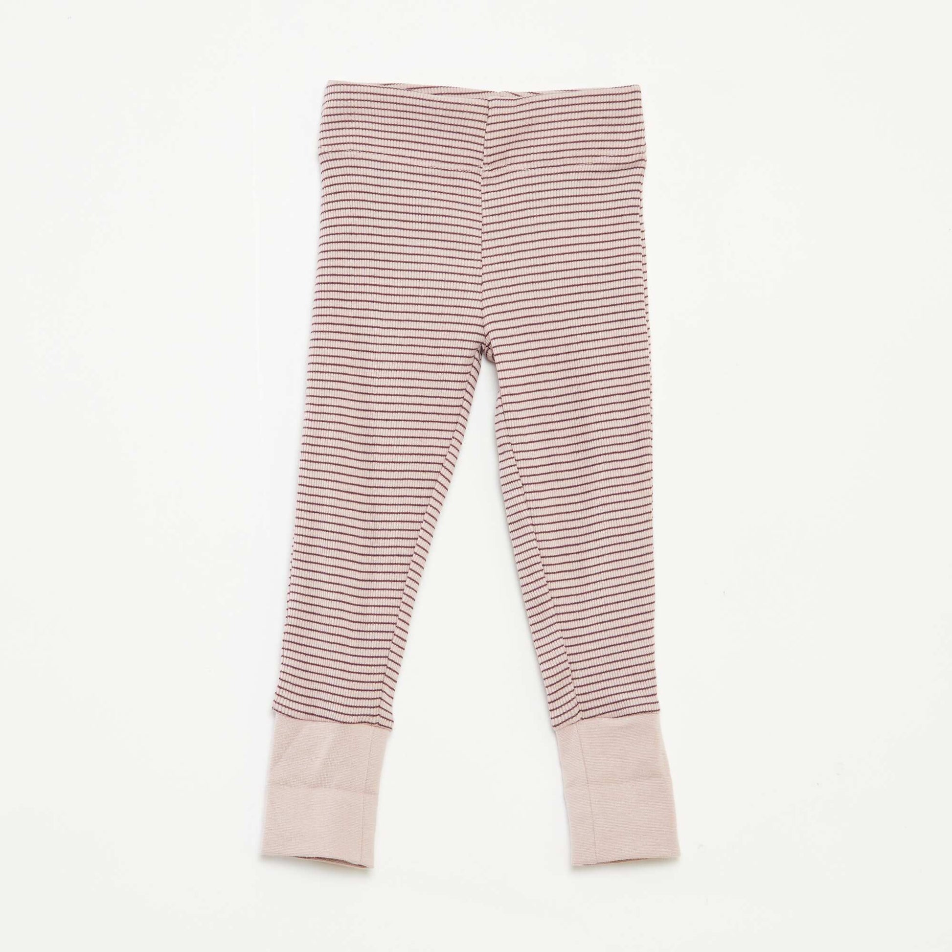 Striped T-shirt and trousers pyjama set - 2-piece set PURPLE