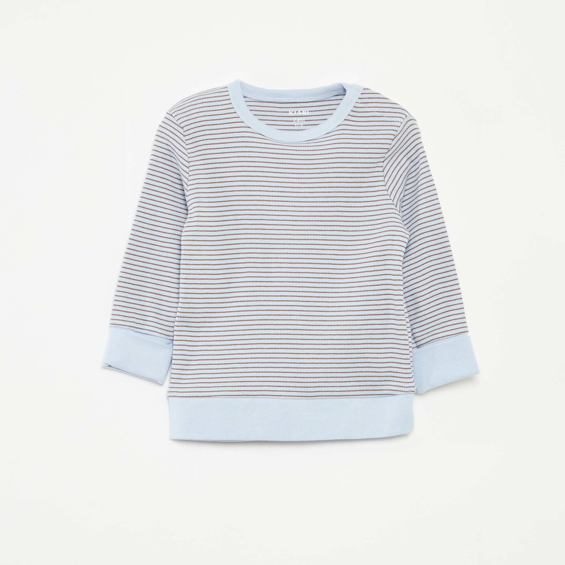Striped T-shirt and trousers pyjama set - 2-piece set BLUE