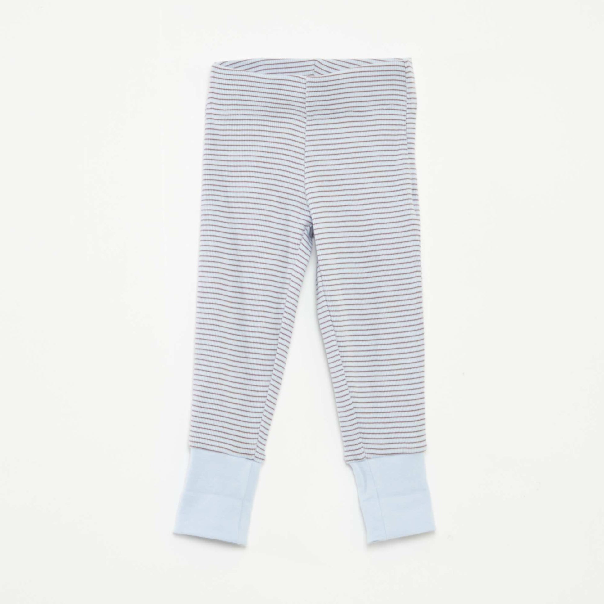 Striped T-shirt and trousers pyjama set - 2-piece set BLUE