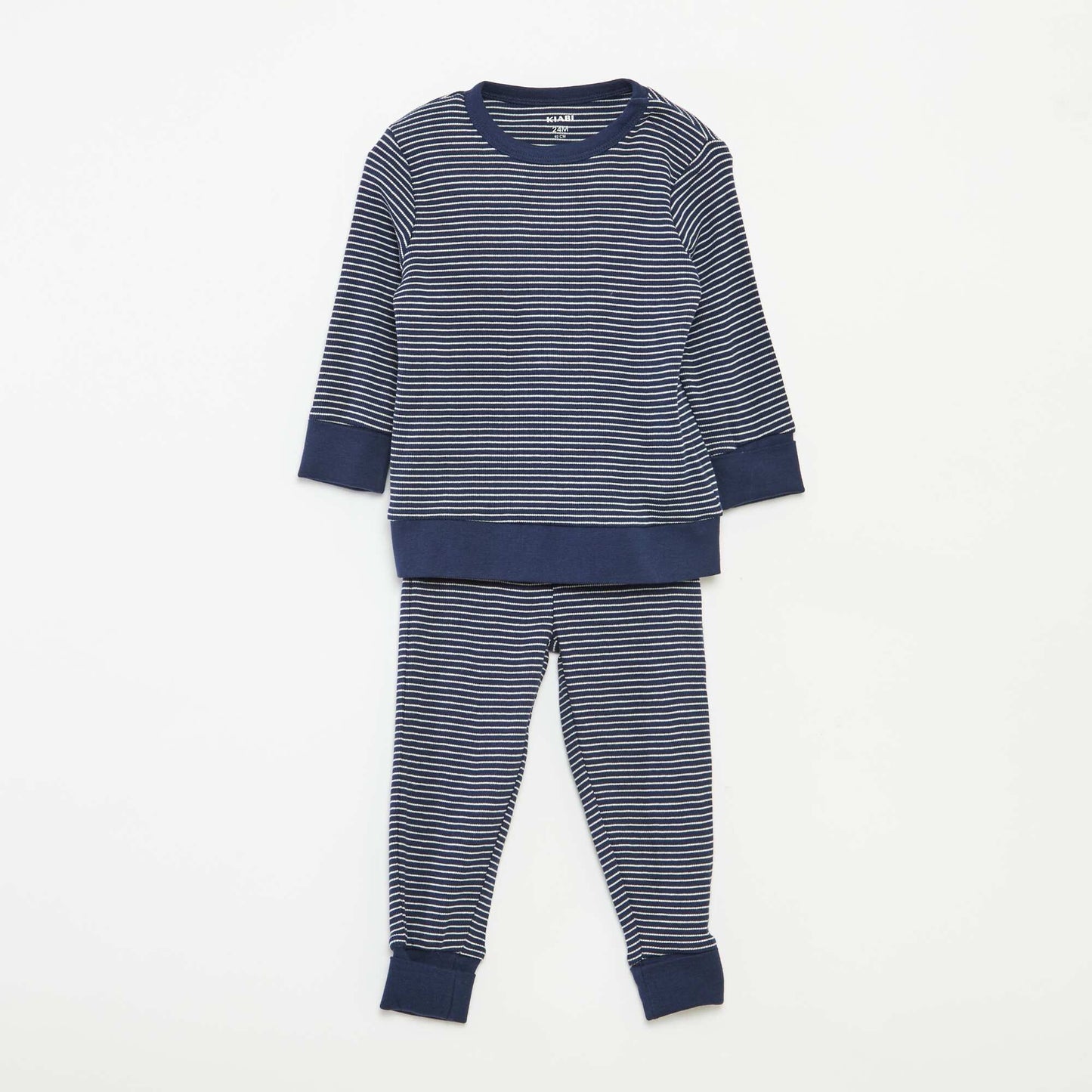 Striped T-shirt and trousers pyjama set - 2-piece set BLUE