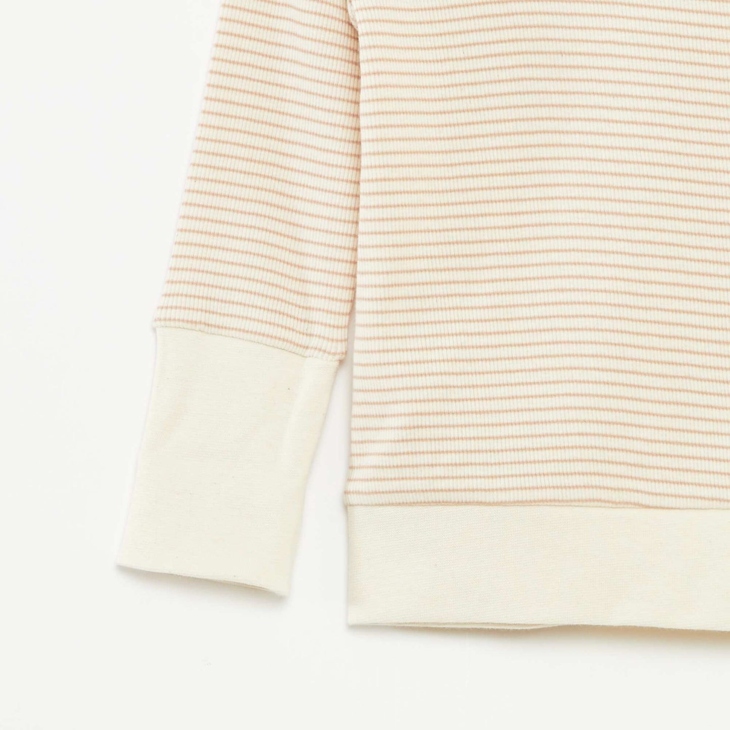 Striped T-shirt and trousers pyjama set - 2-piece set BEIGE