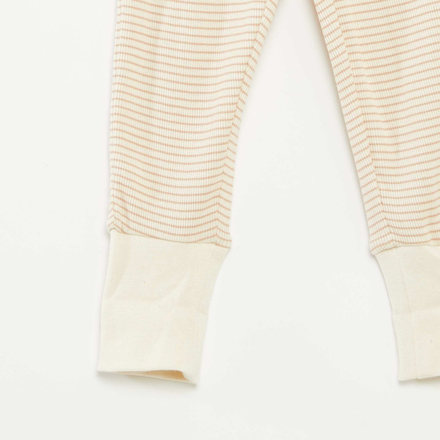 Striped T-shirt and trousers pyjama set - 2-piece set BEIGE