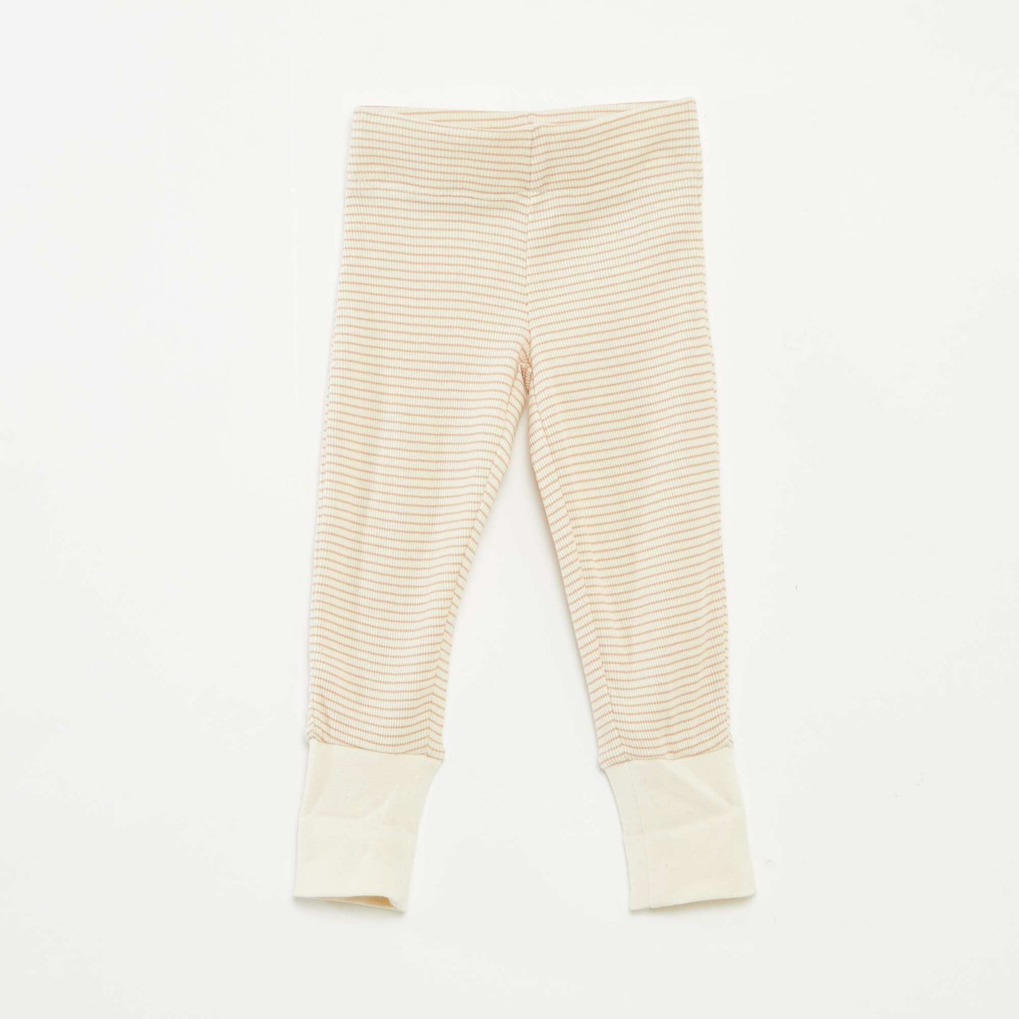Striped T-shirt and trousers pyjama set - 2-piece set BEIGE