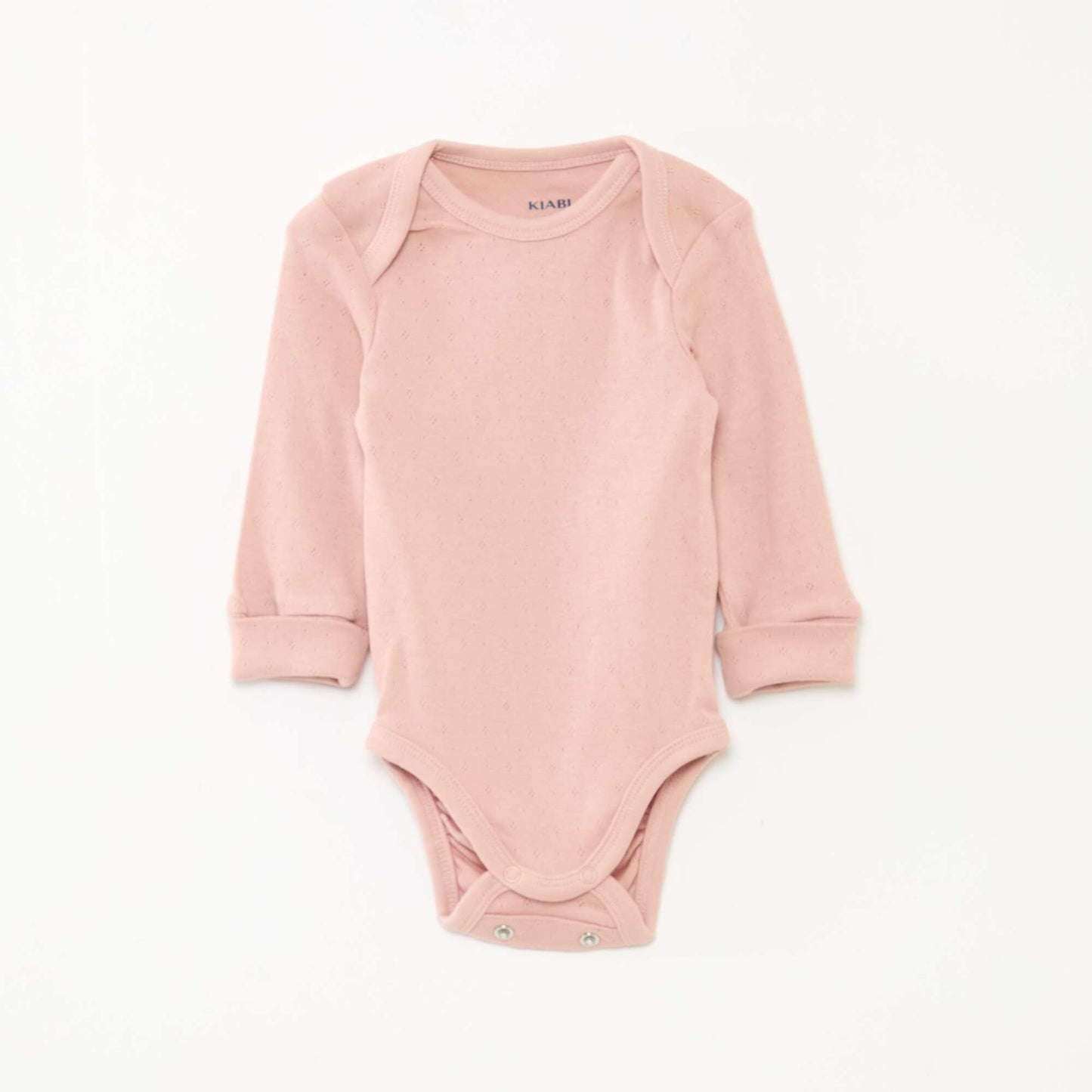 Pack of 3 bodies with envelope neckline and long sleeves PINK