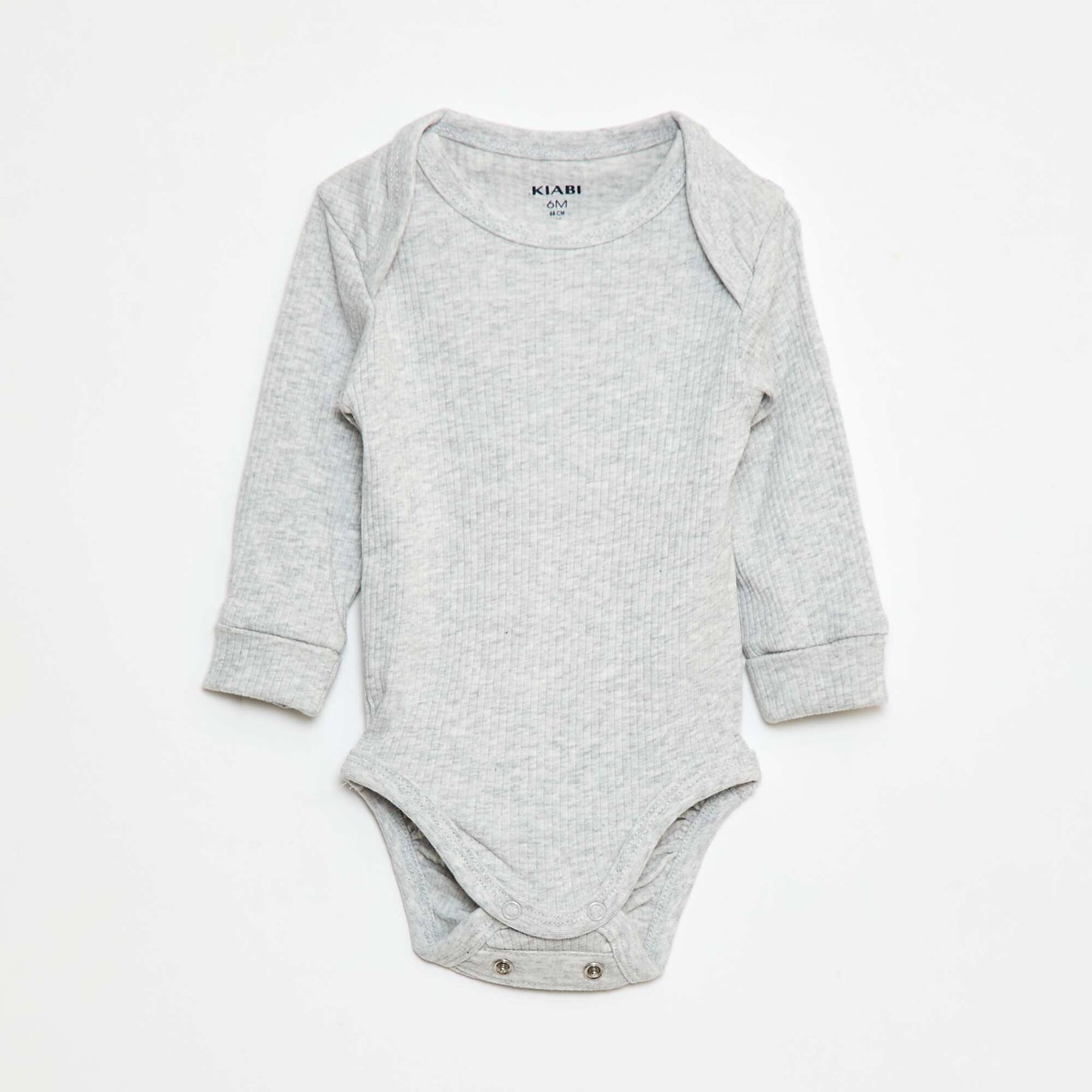 Pack of 3 bodies with envelope neckline and long sleeves BLUE