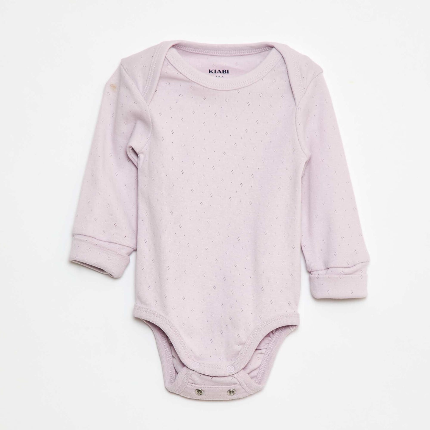 Pack of 3 bodies with envelope neckline and long sleeves PURPLE