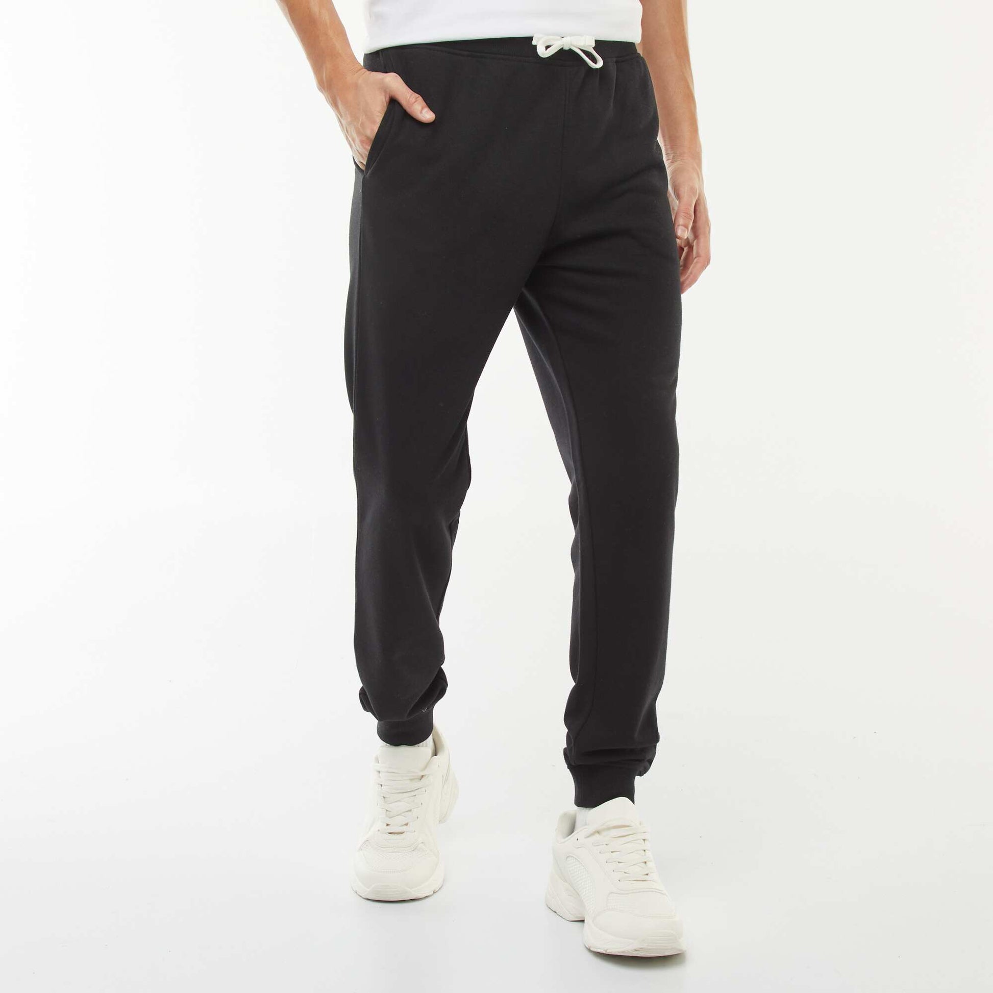 Lightweight plain joggers BLACK