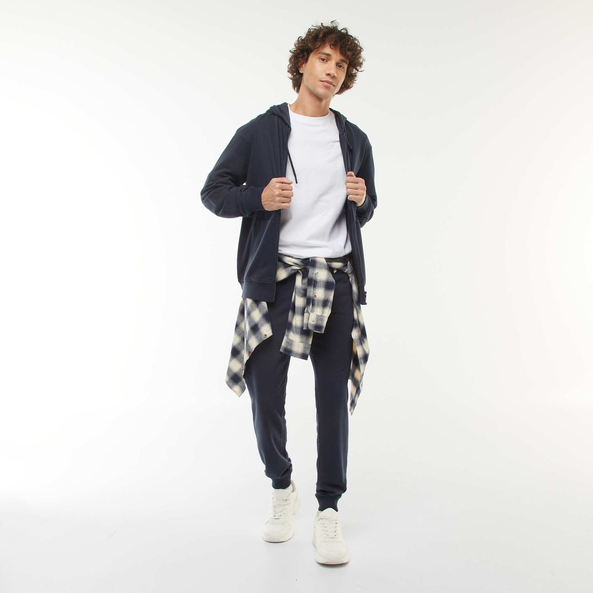 Lightweight plain joggers BLUE