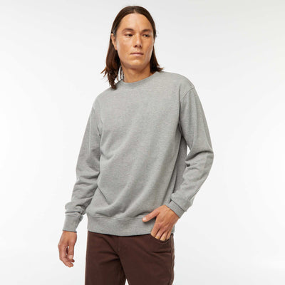 Plain Lightweight Fleece Sweatshirt GREY