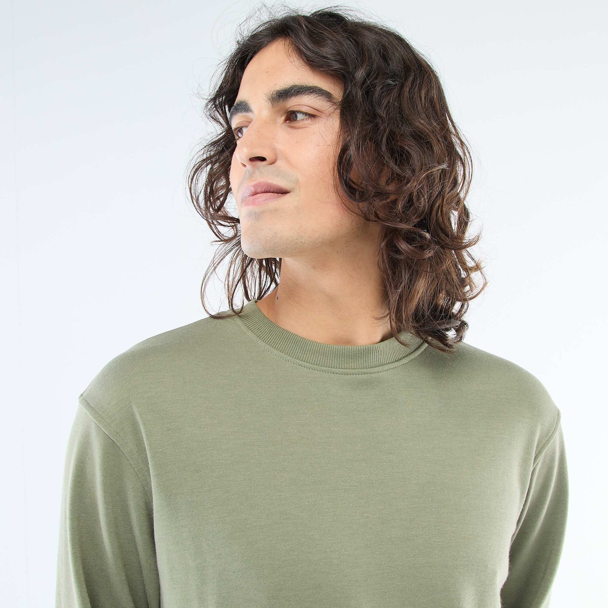 Plain lightweight sweatshirt GREEN