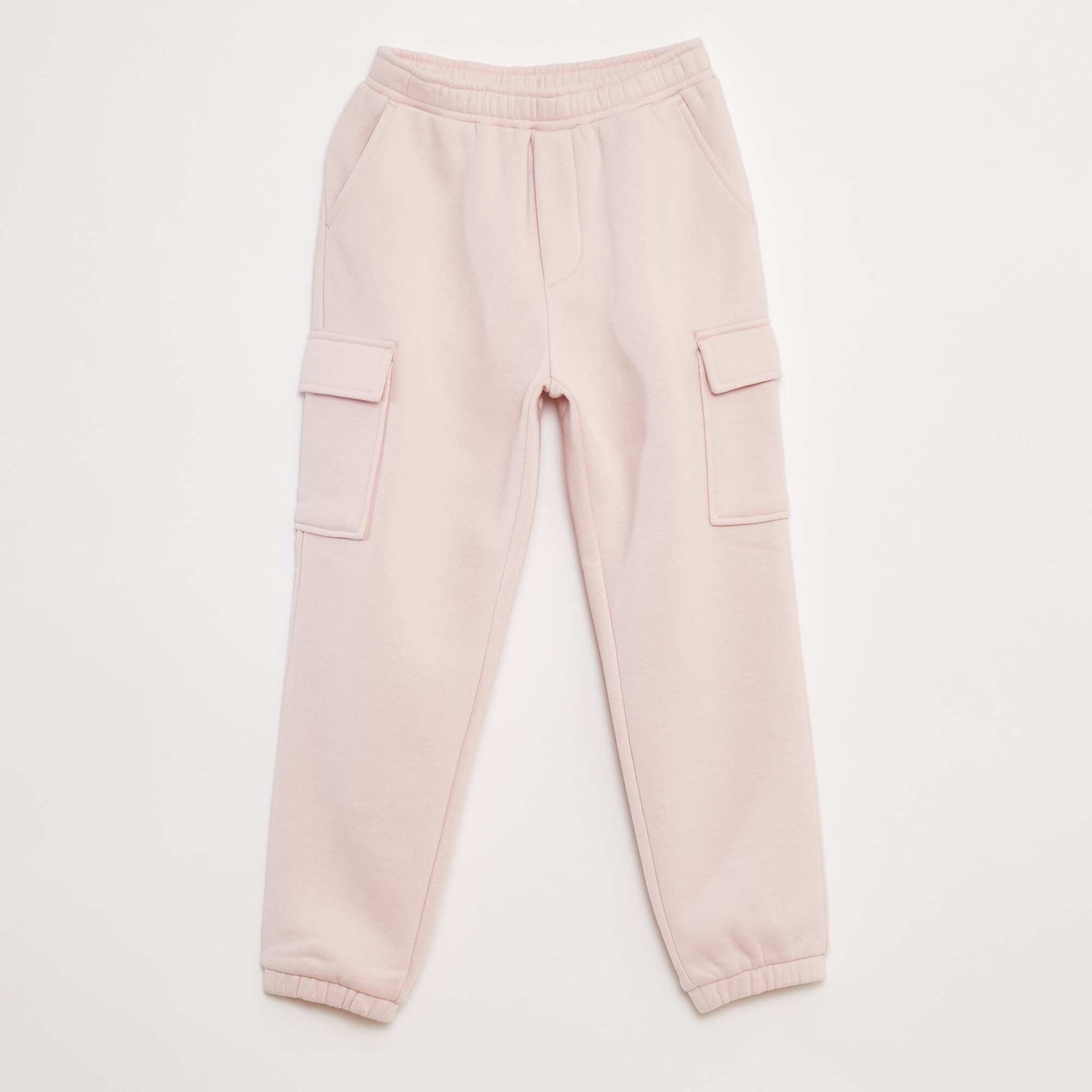 Multi-pocket sweatshirt fabric joggers PINK