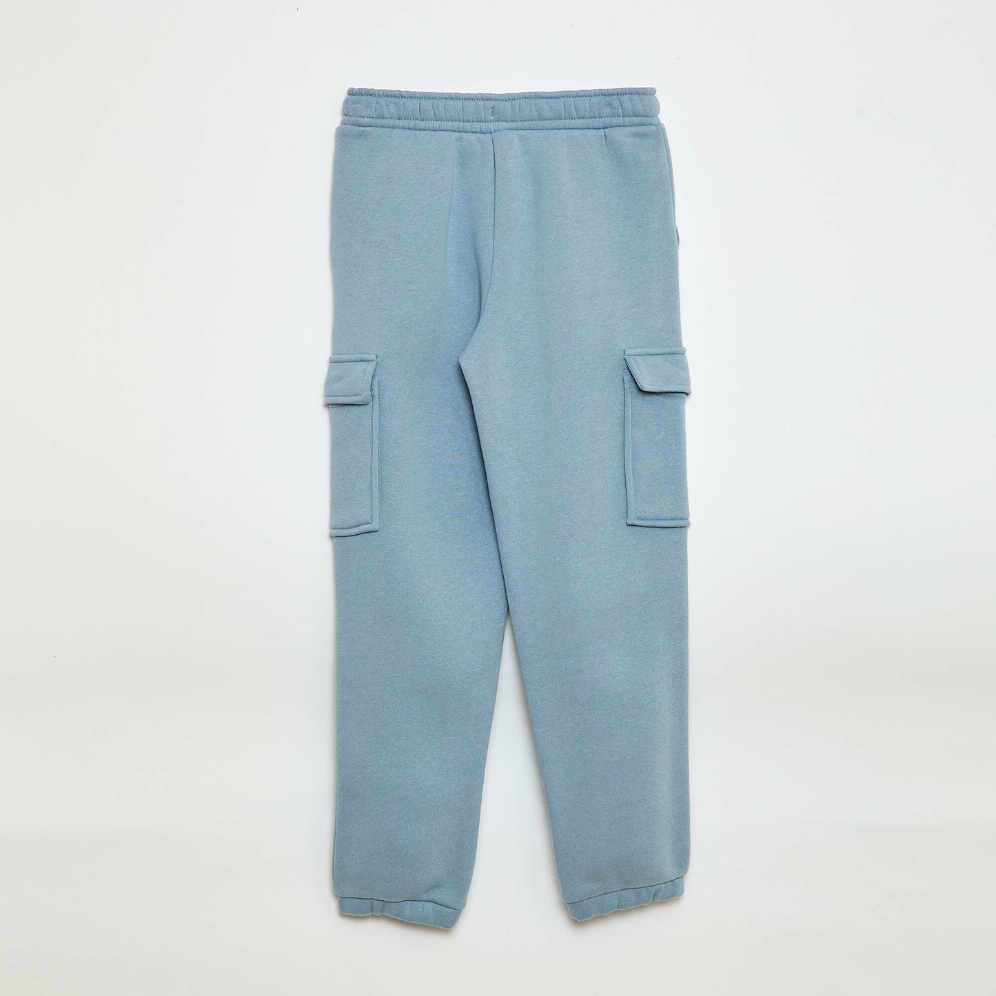Multi-pocket sweatshirt fabric joggers BLUE