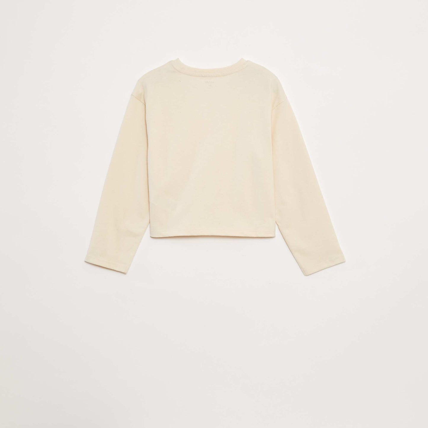 Long-sleeved jersey T-shirt BEIGE