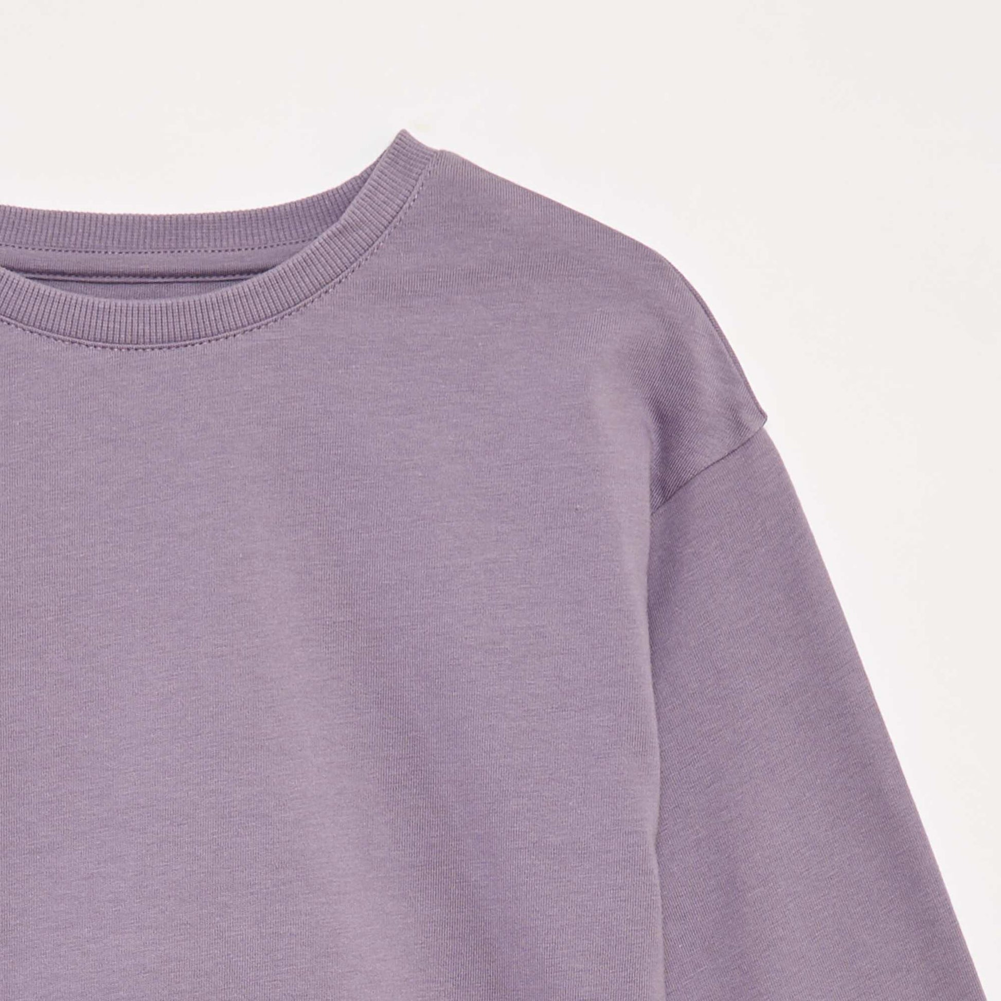 Long-sleeved jersey T-shirt PURPLE