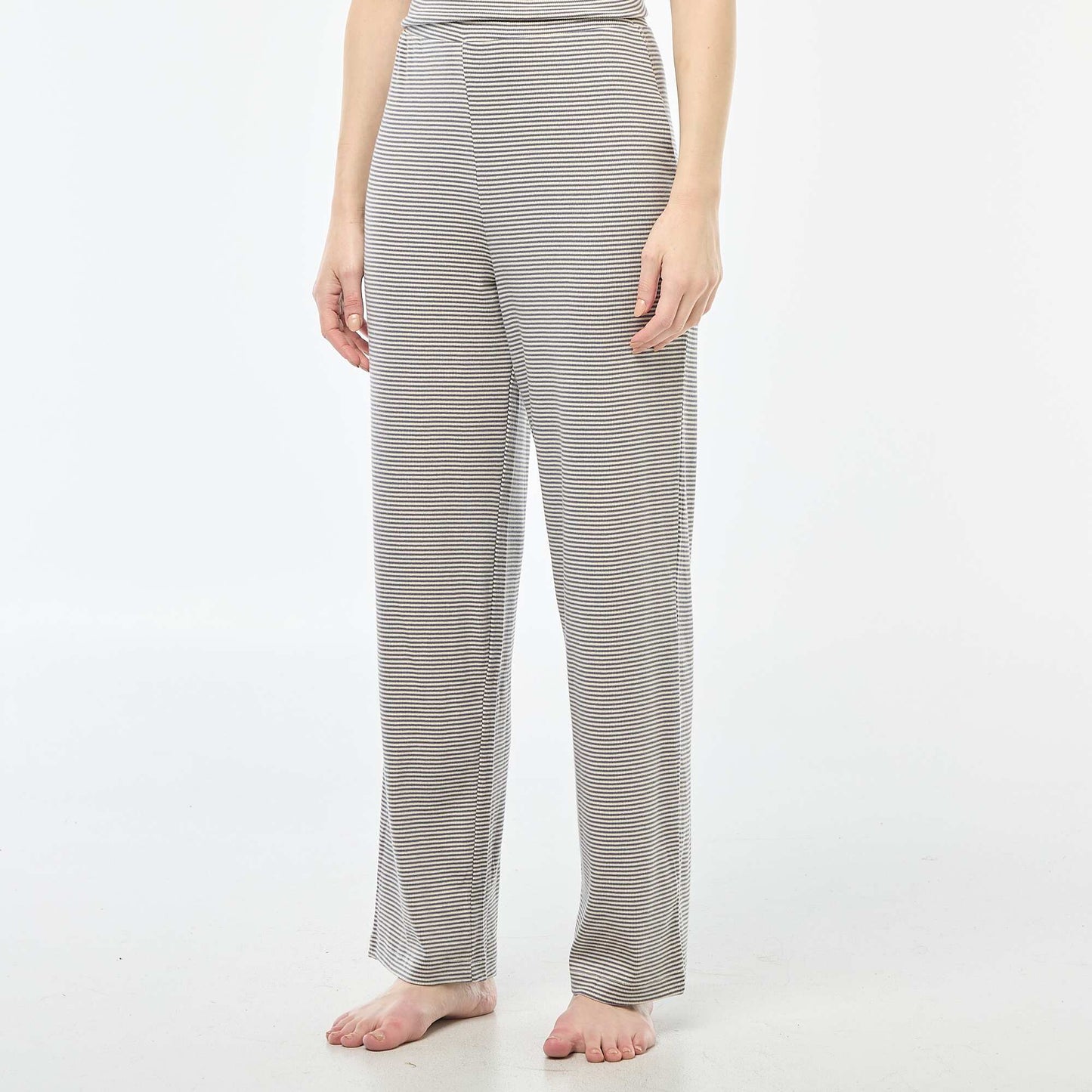 Ribbed Knit Pajama Pants BLUE