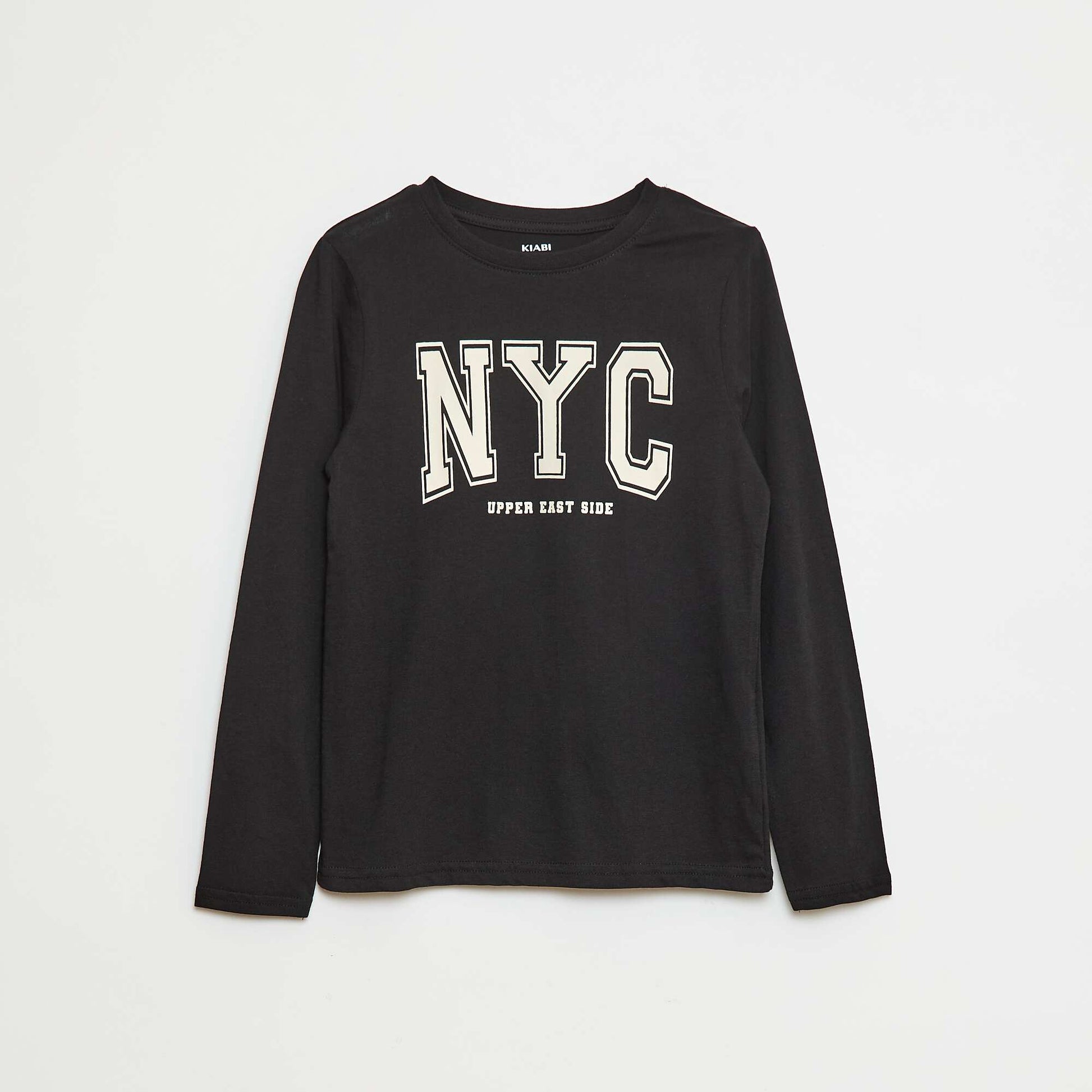 Long-sleeved T-shirt with cute print BLACK