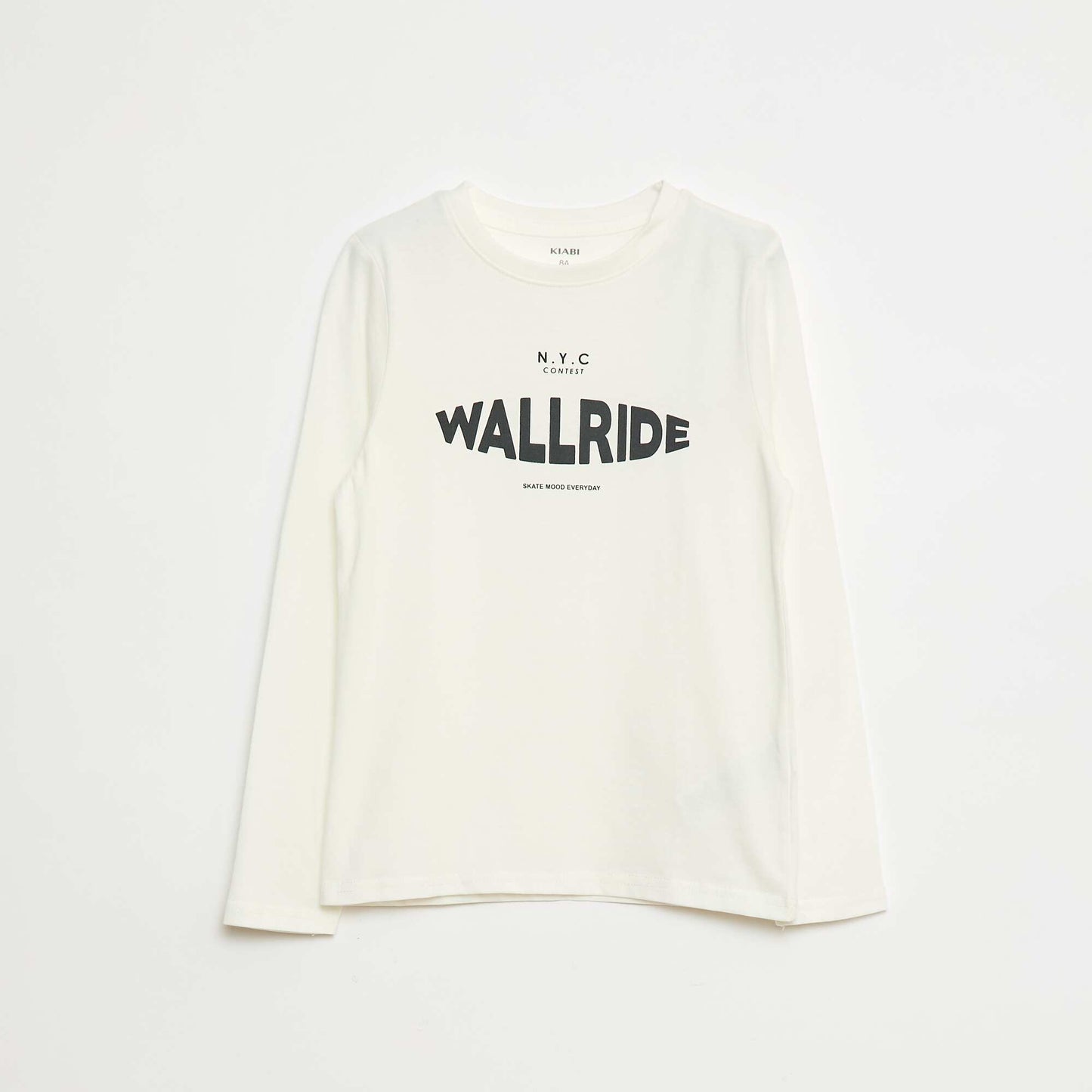 Long-sleeved T-shirt with cute print WHITE