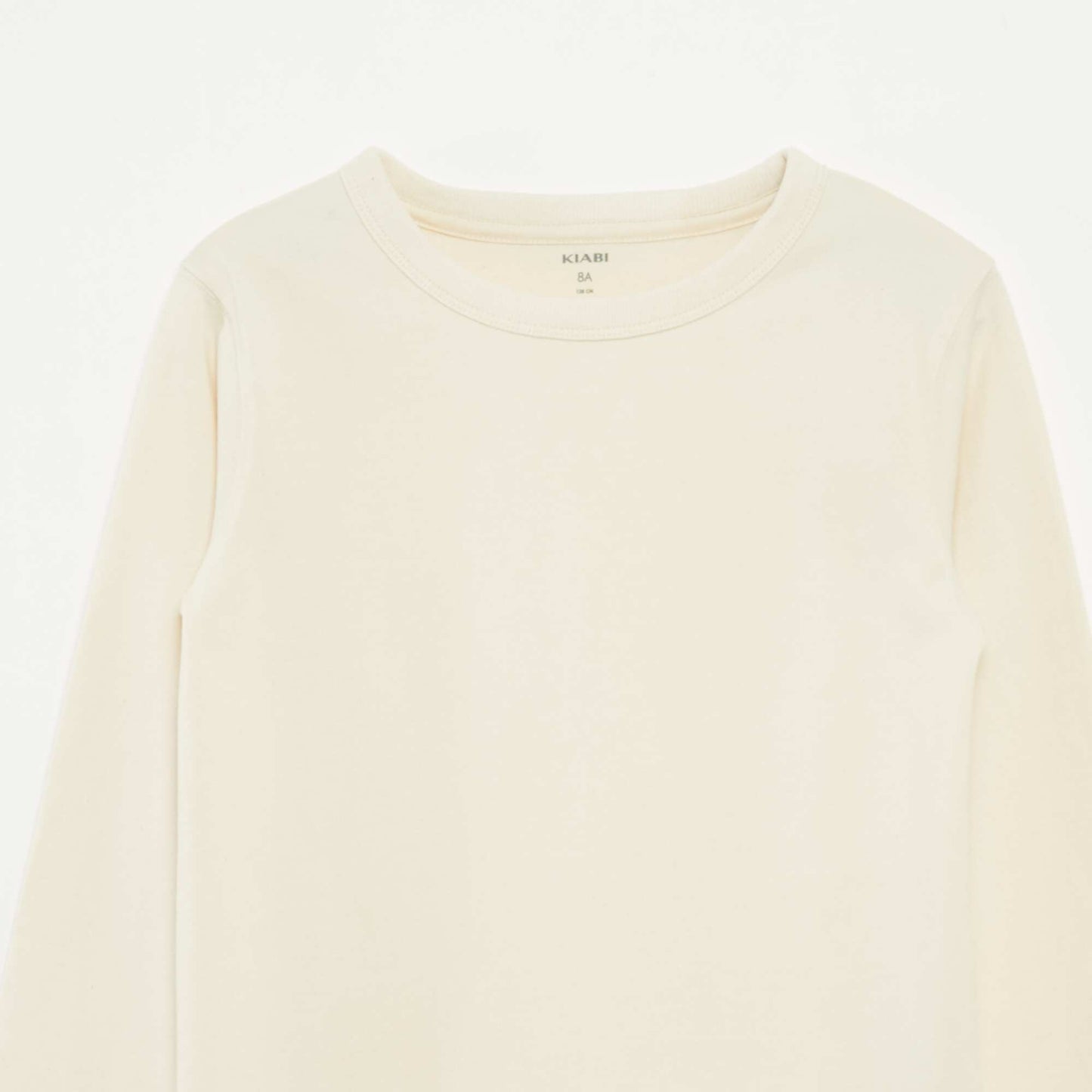 Plain long-sleeved T-shirt WHITE