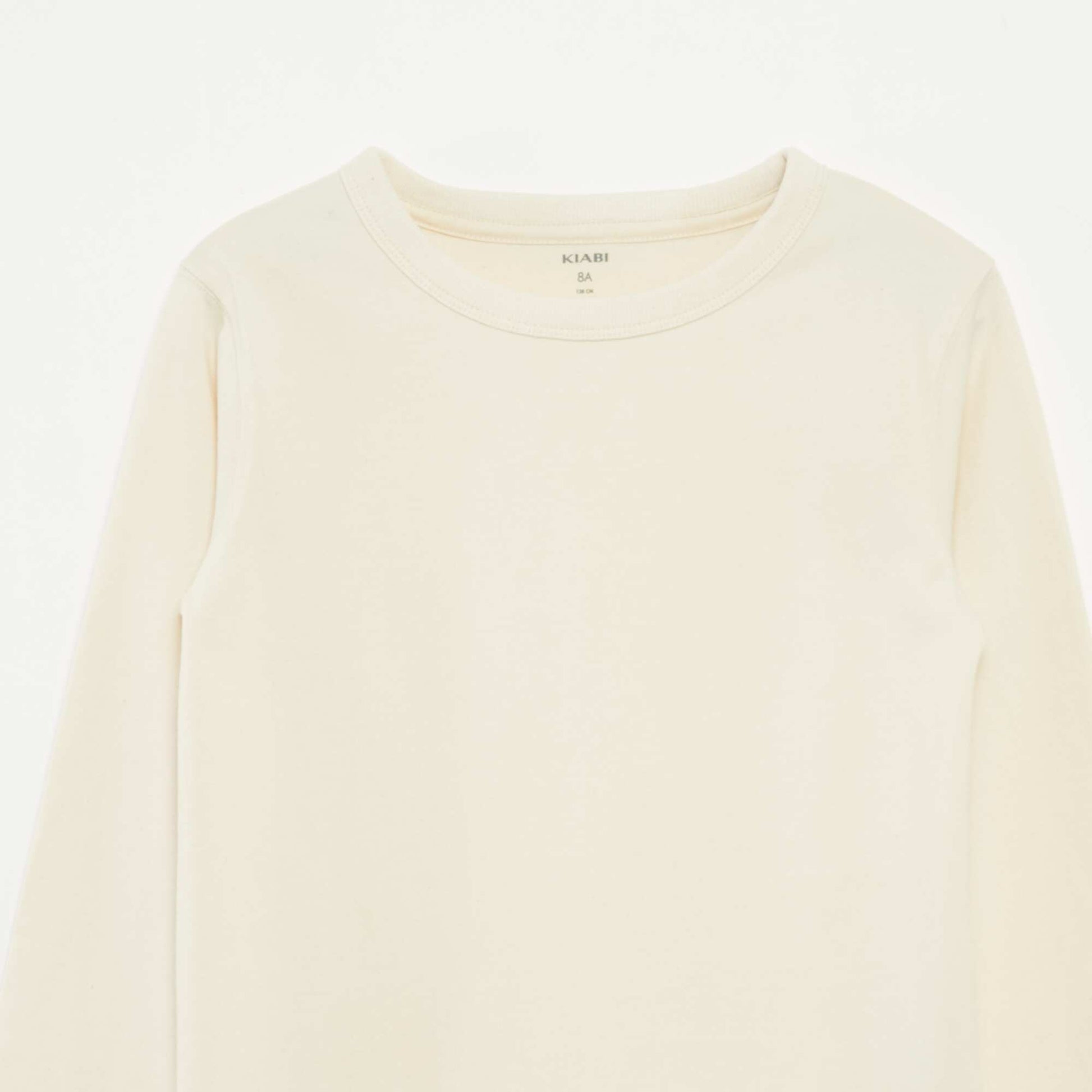 Plain long-sleeved T-shirt WHITE