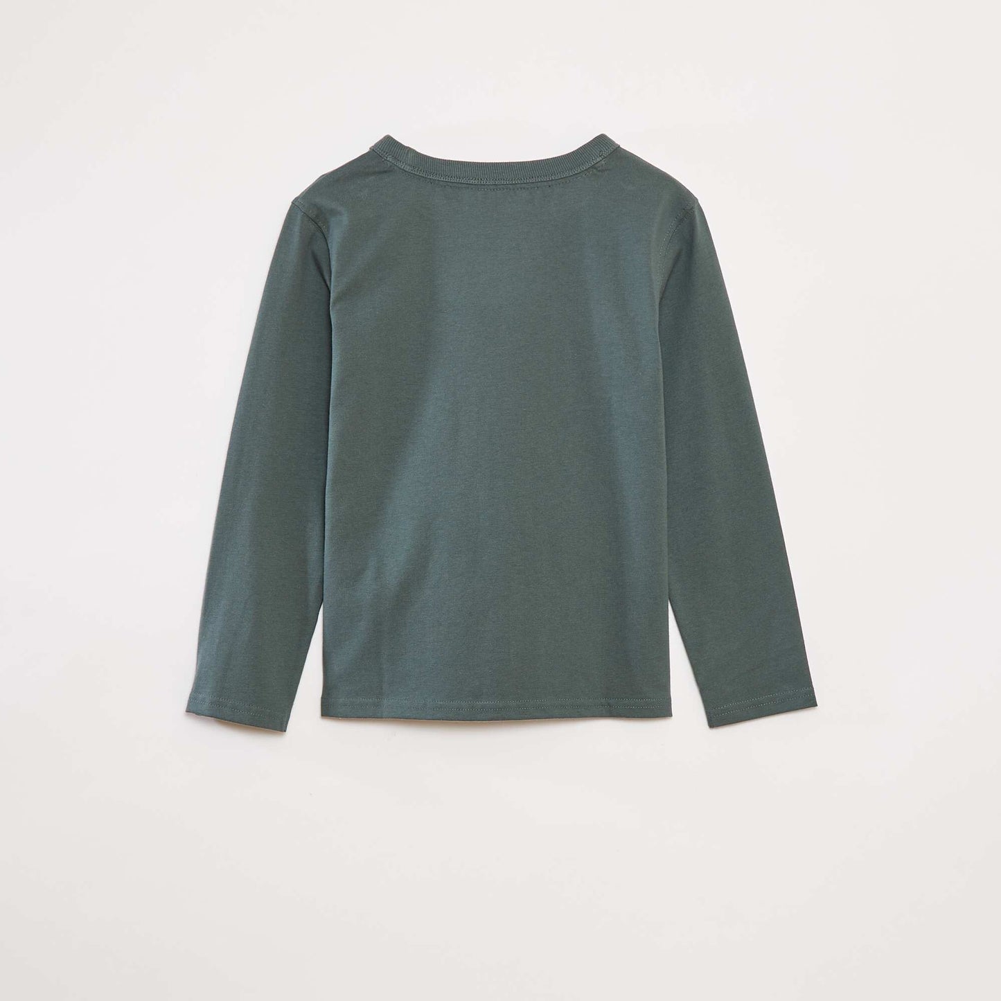 Plain long-sleeved T-shirt GREEN