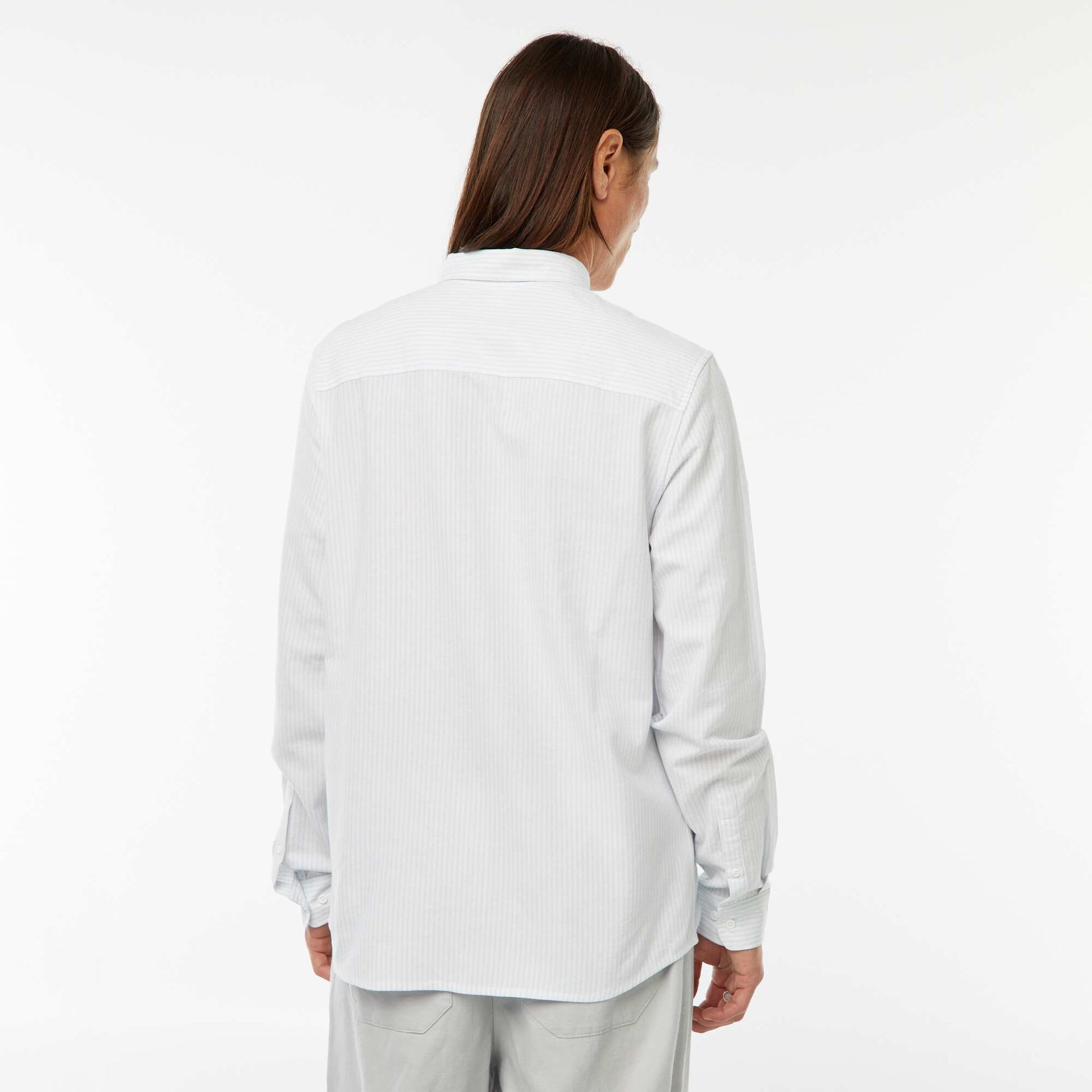 Oxford shirt with striped pattern BLUE