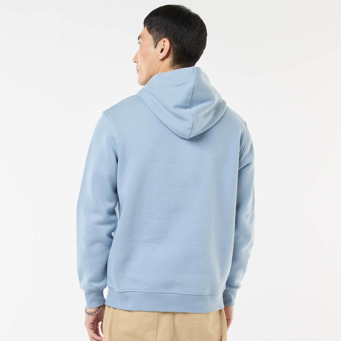 Brushed Fleece Hoodie with Kangaroo Pocket BLUE