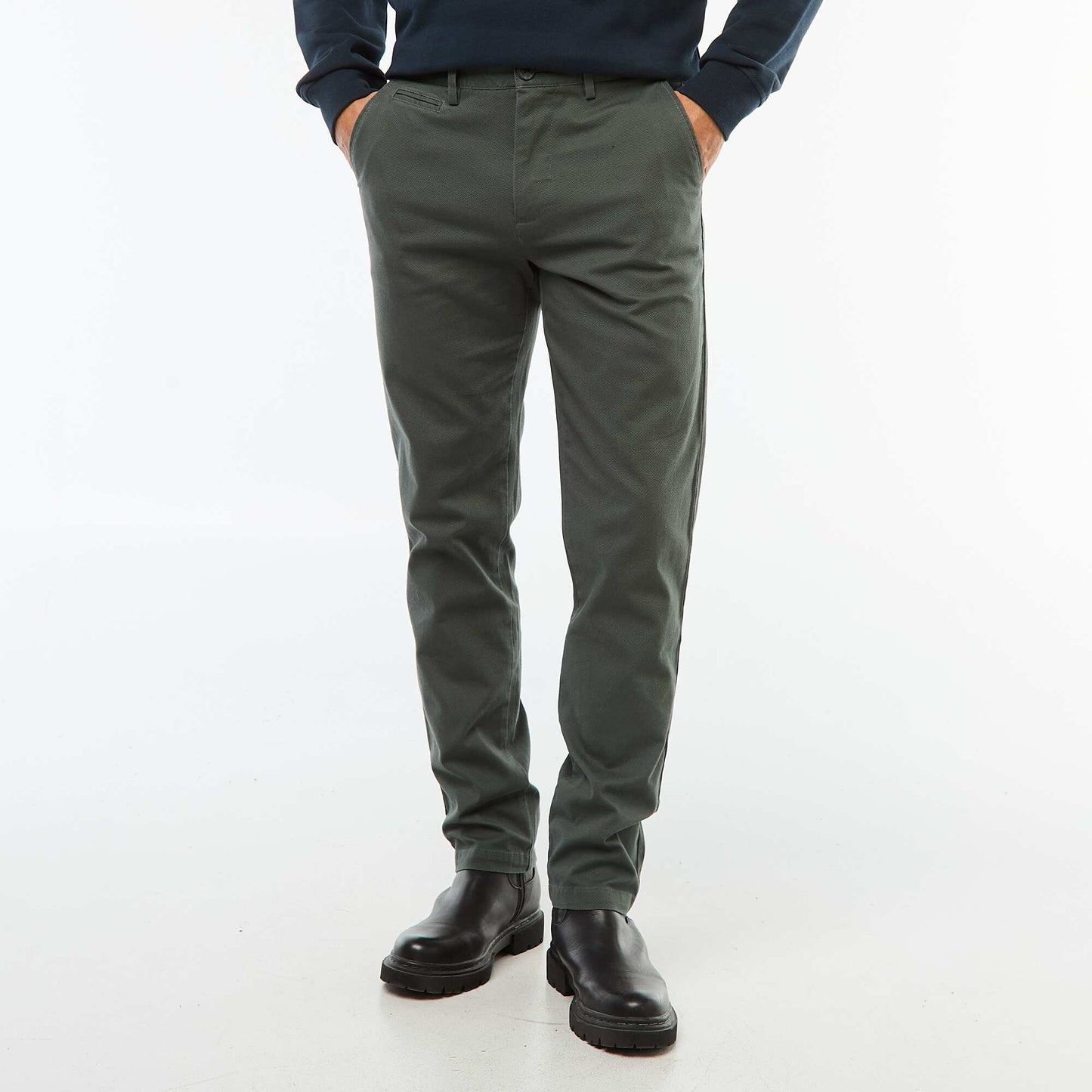 Twill Chino Trousers GREEN