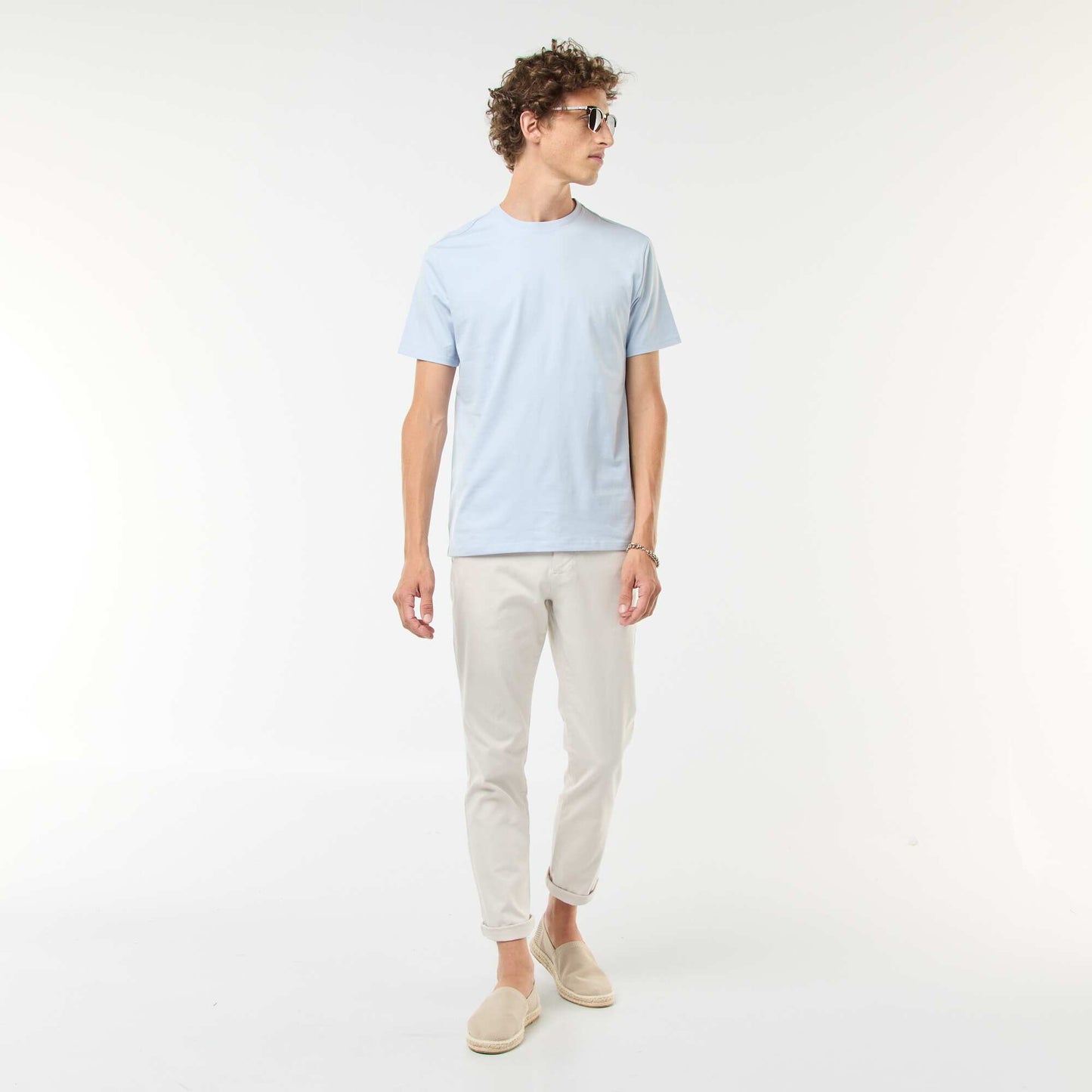 Twill Chino Trousers WHITE