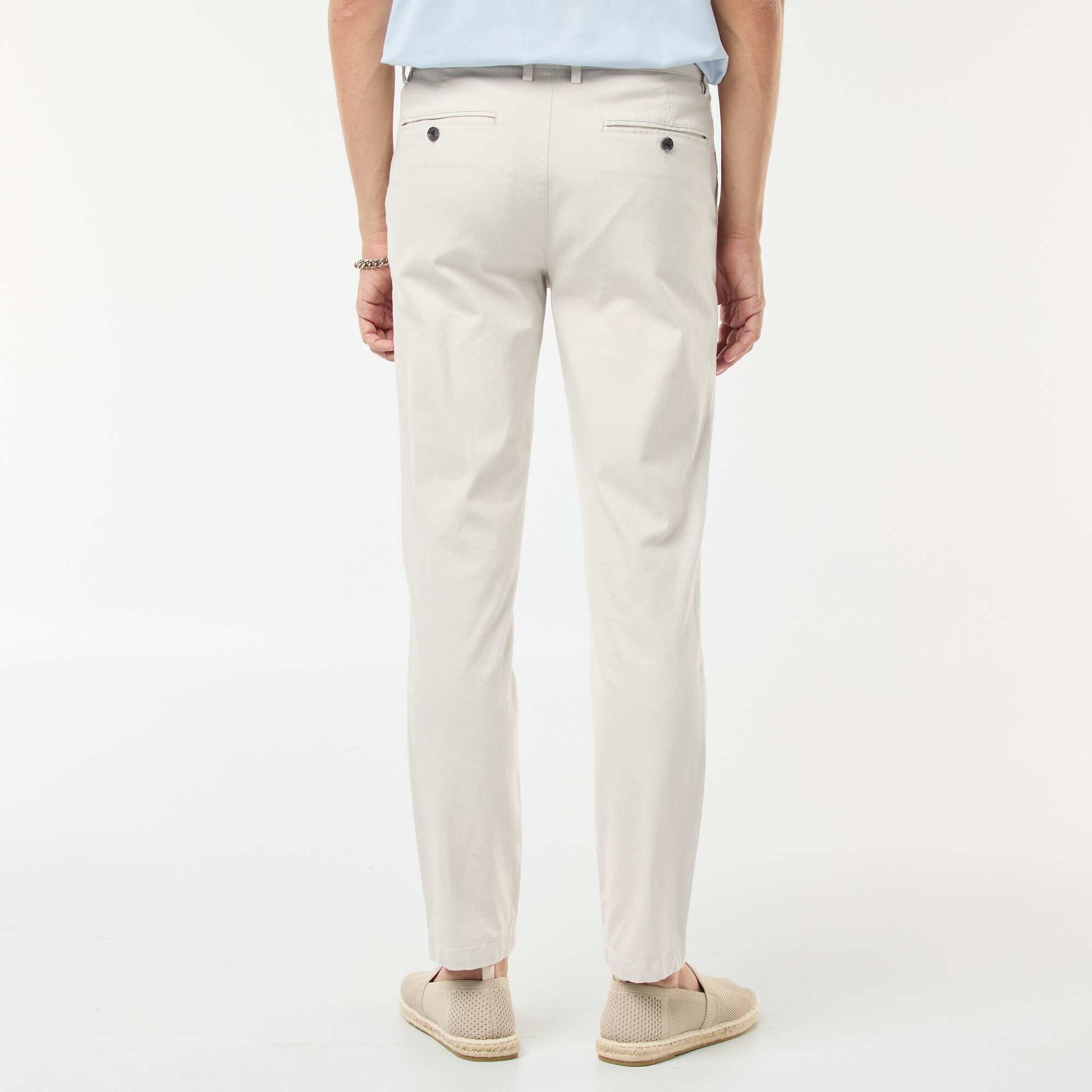 Twill Chino Trousers WHITE