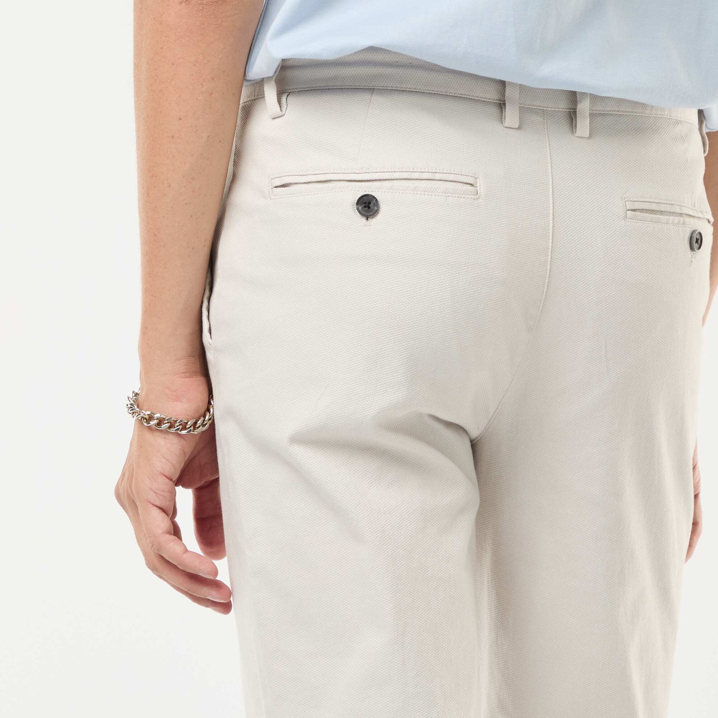 Twill Chino Trousers WHITE