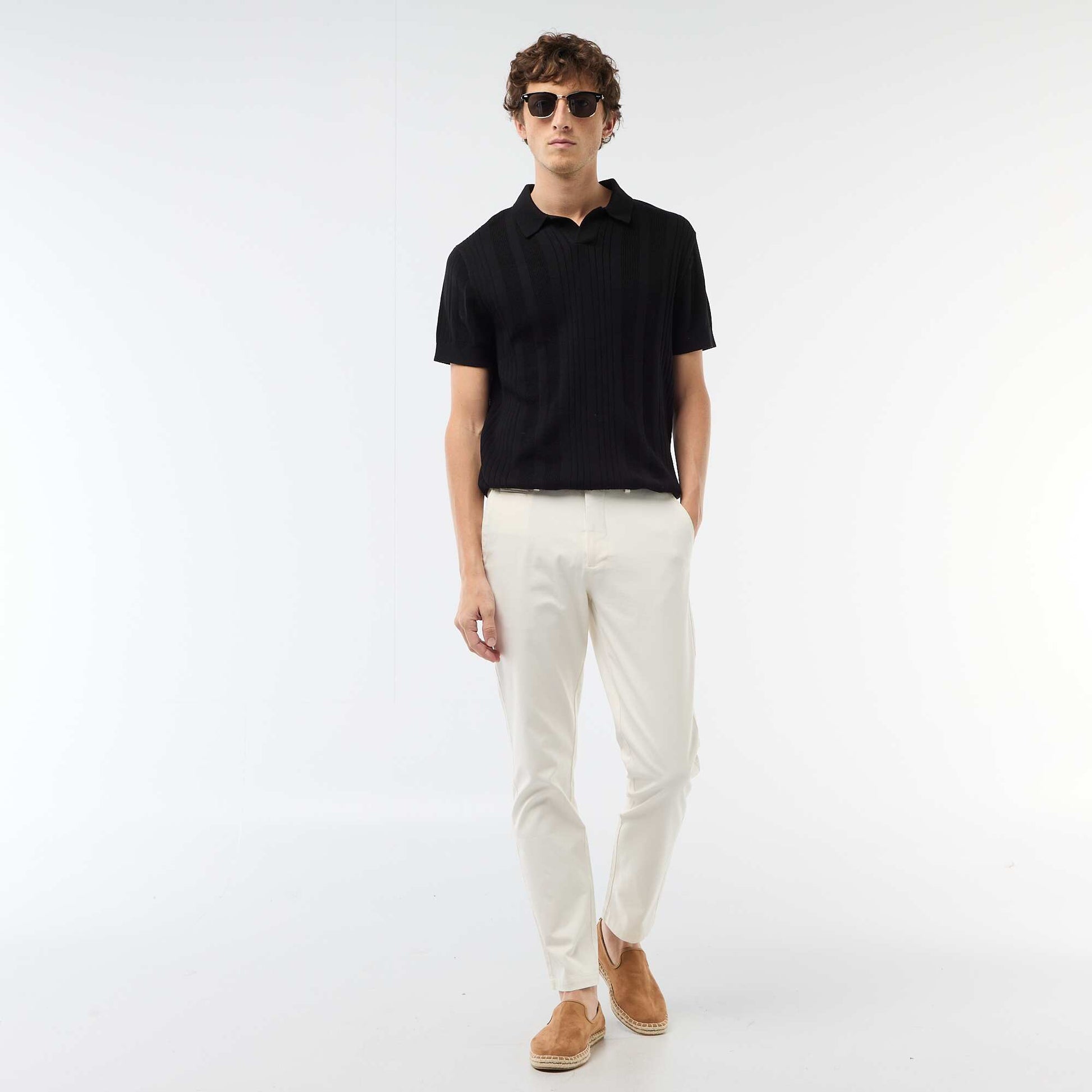 Twill Chino Trousers WHITE