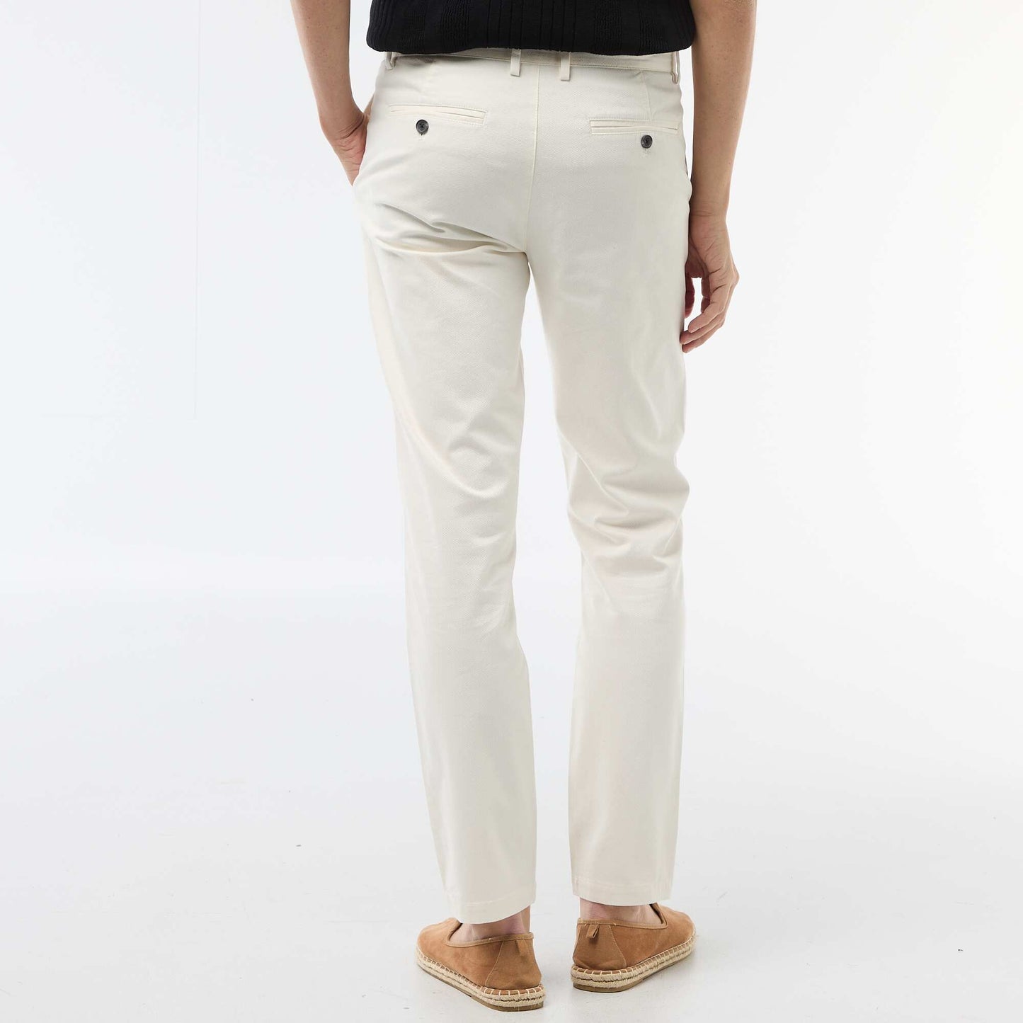 Twill Chino Trousers WHITE
