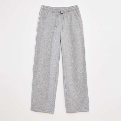 Wide-leg joggers with contrasting trim GREY