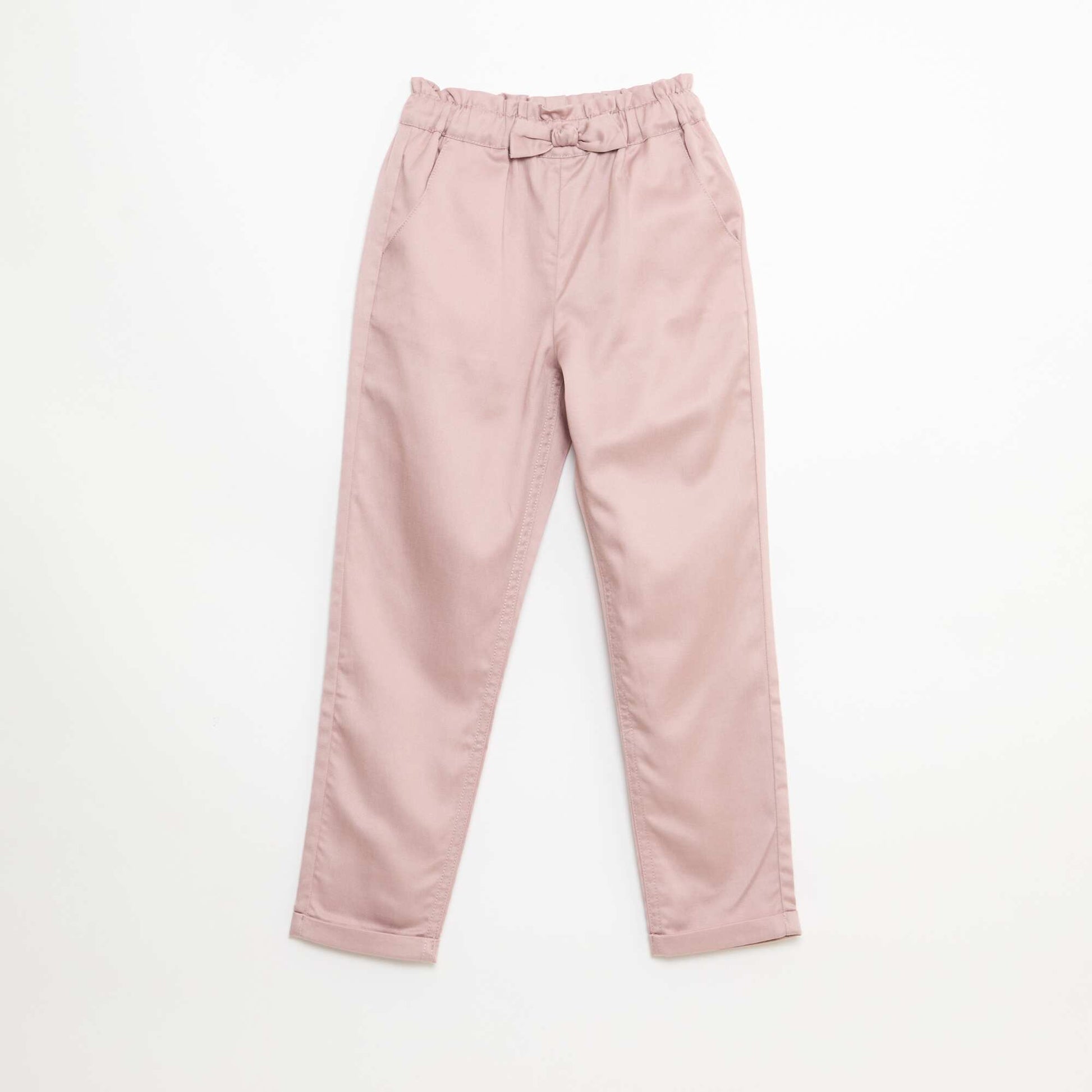 Tencel Trousers with Plain Knot PURPLE
