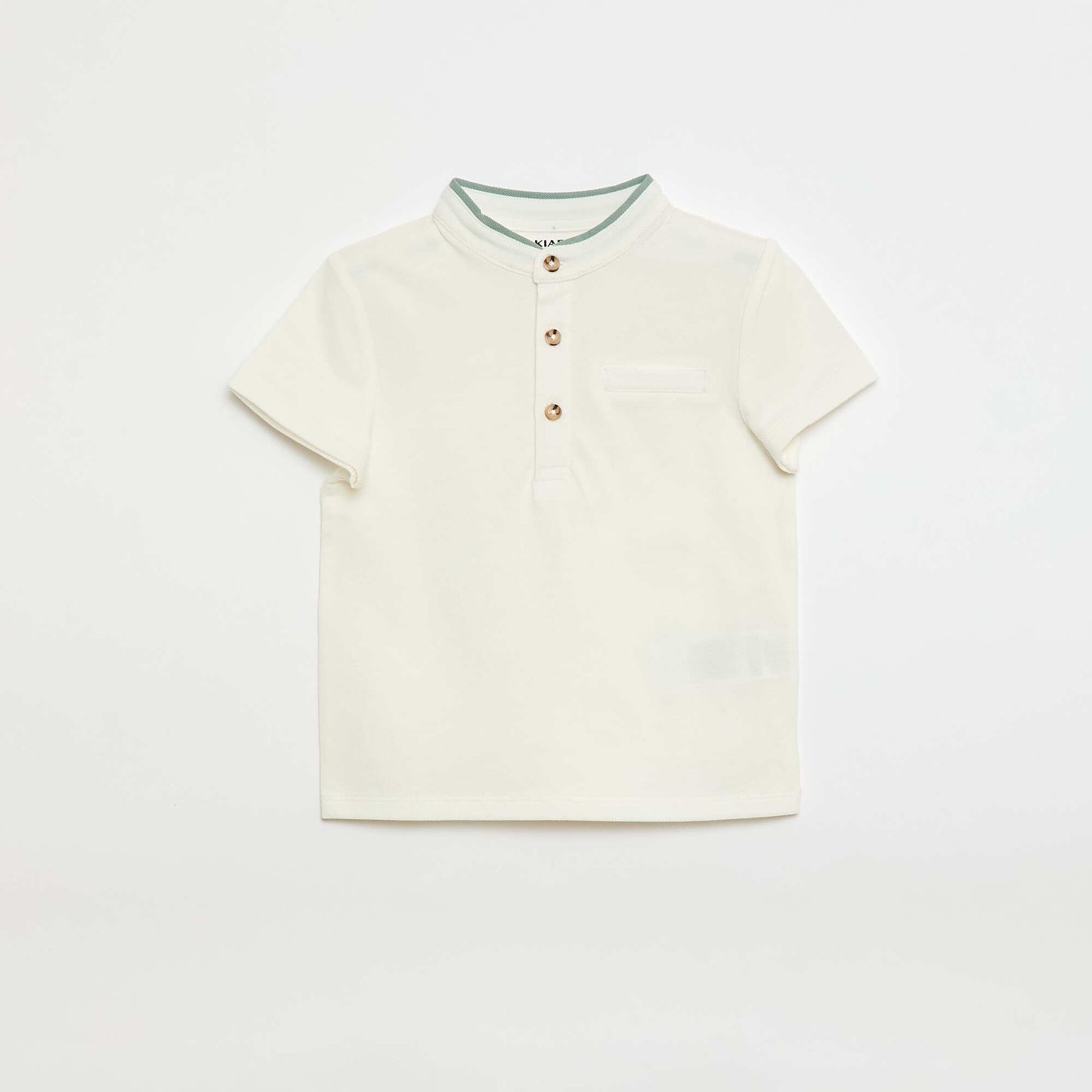 Cotton Piqué Knit T-Shirt WHITE