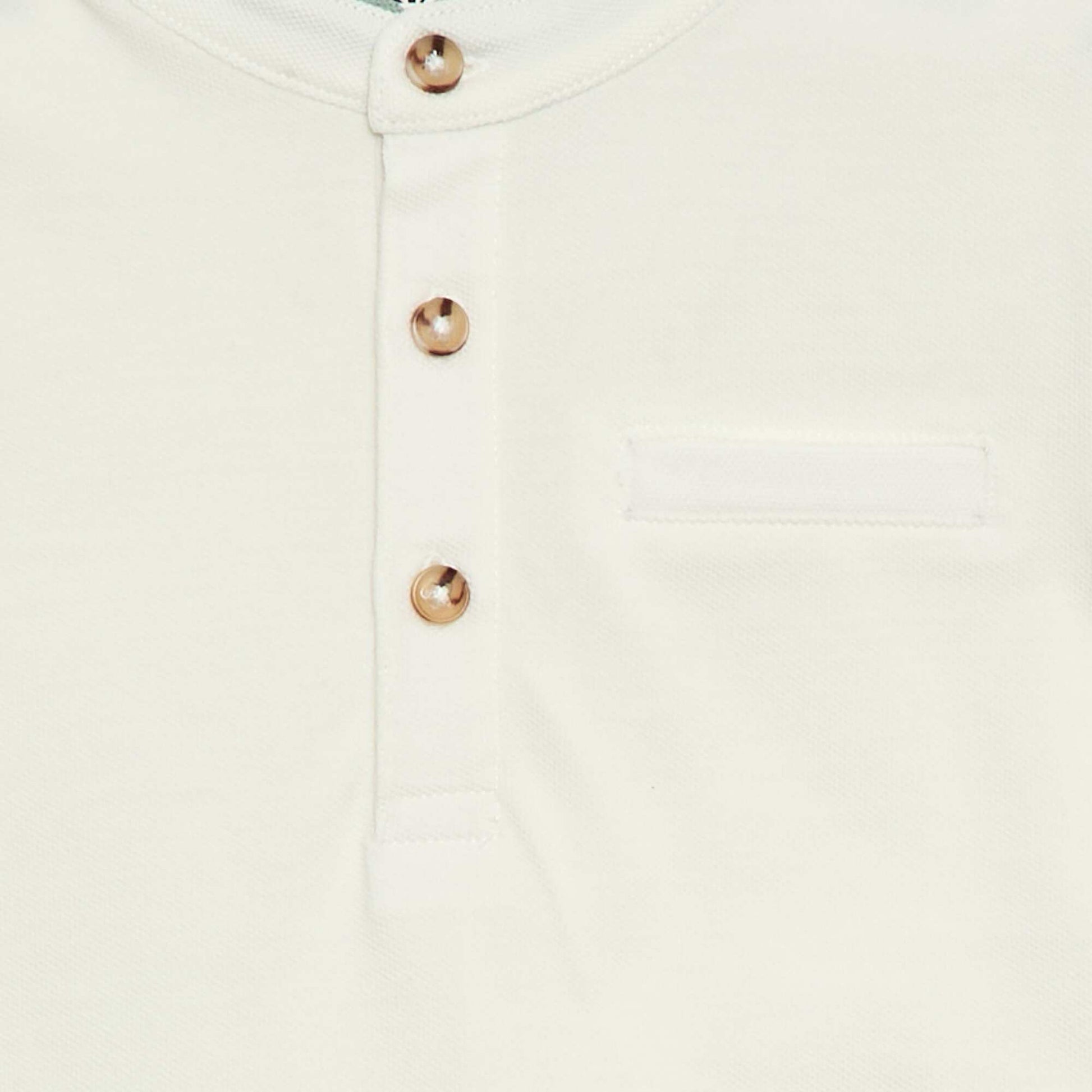 Cotton Piqué Knit T-Shirt WHITE