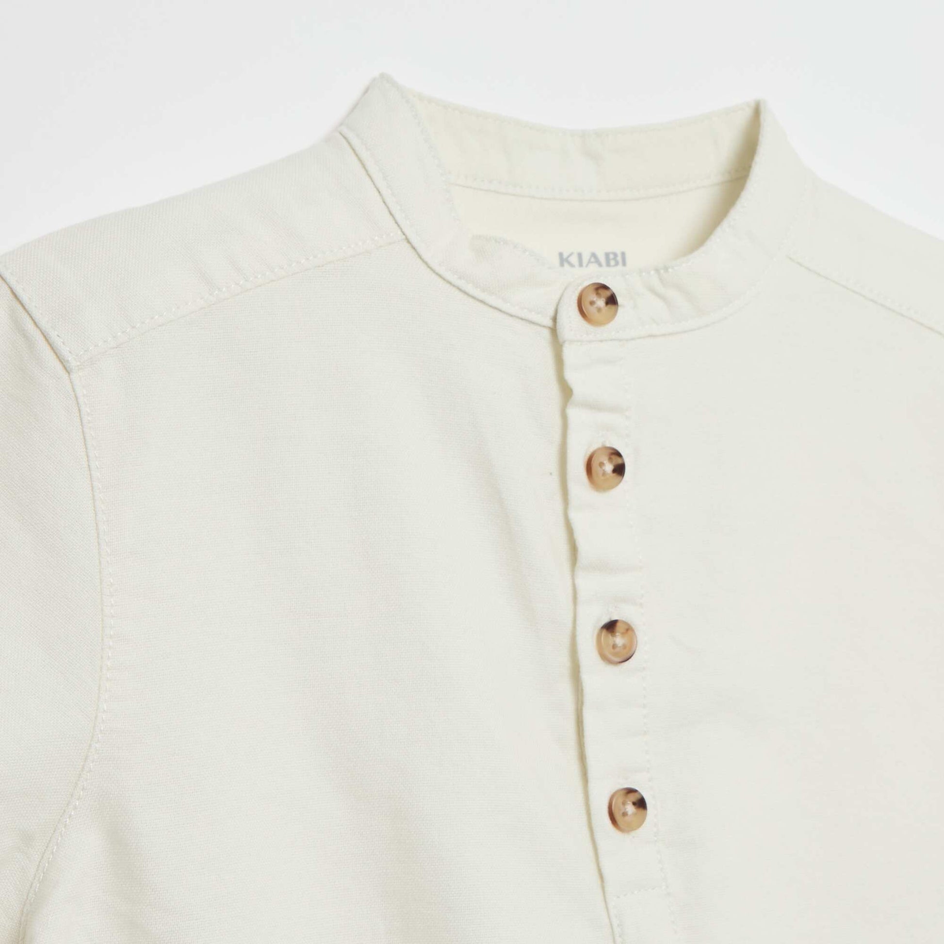 Plain Cotton Short-Sleeve Shirt WHITE
