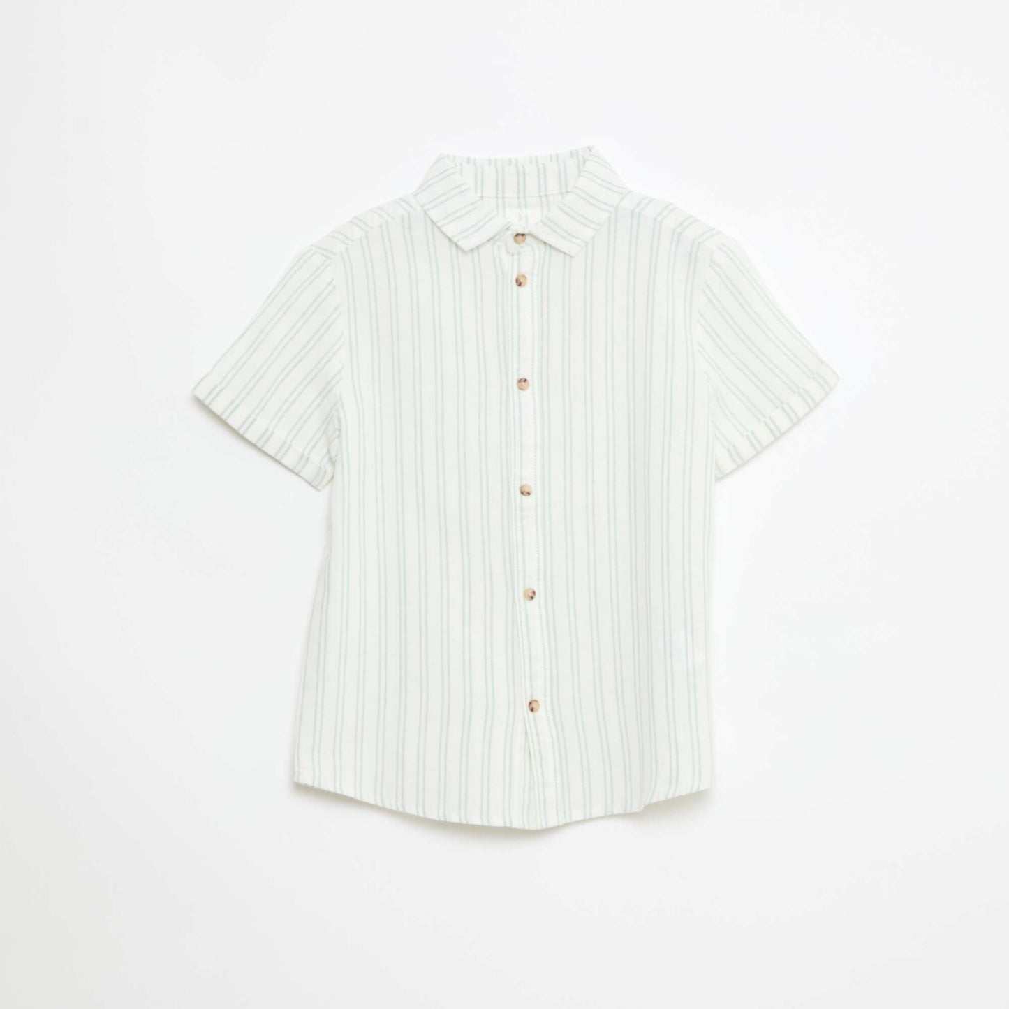 Regular Fit Striped Cotton Shirt WHITE