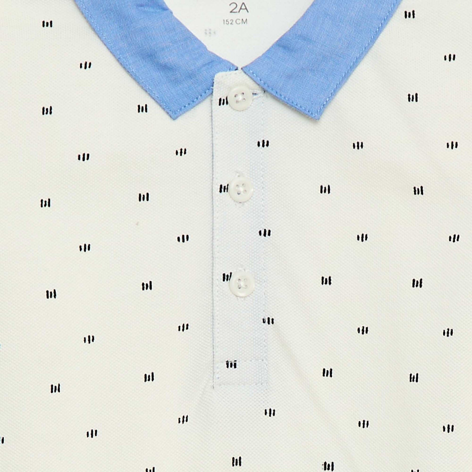 2-in-1 Look Print Polo Shirt WHITE