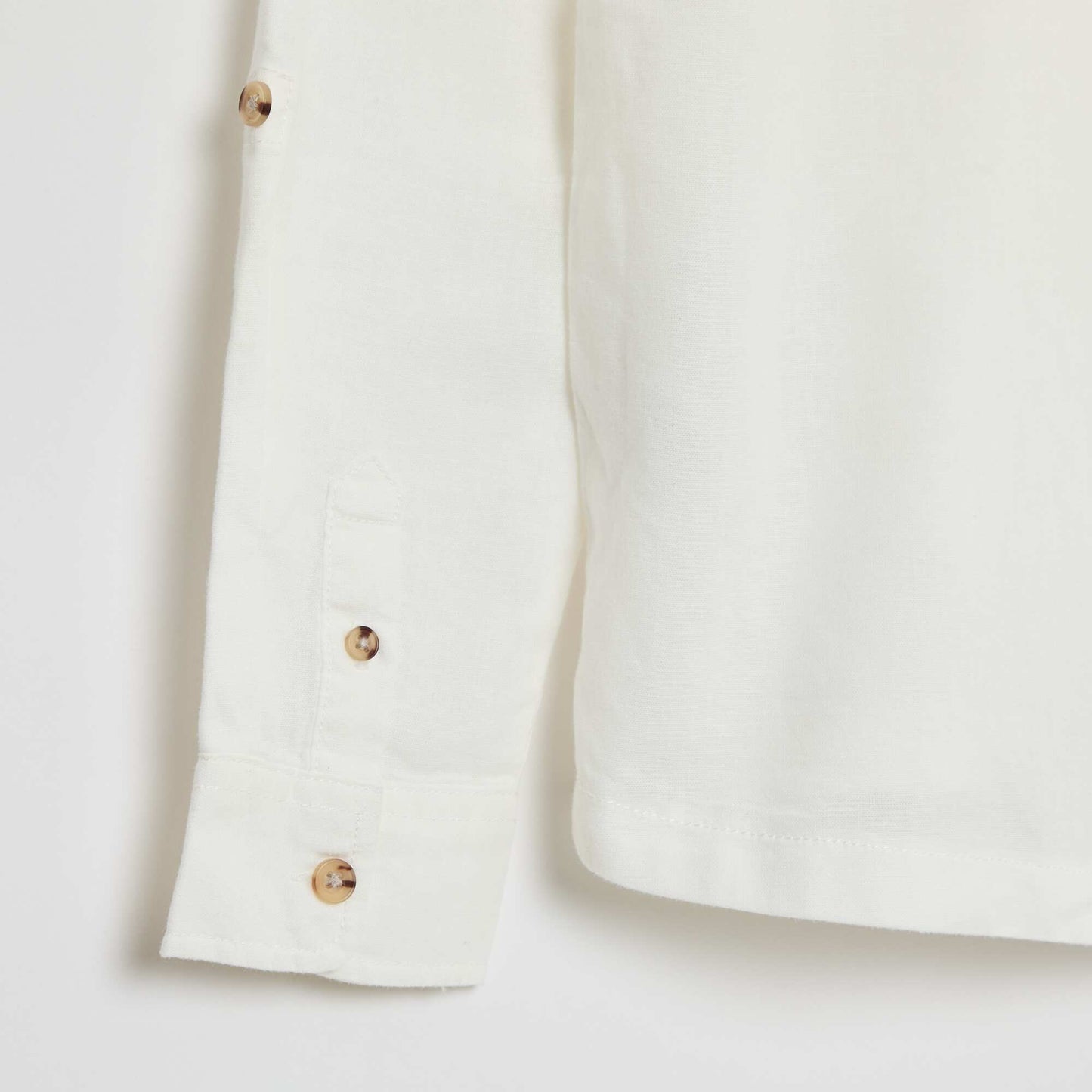 Plain Cotton Regular Fit Hooded Shirt WHITE