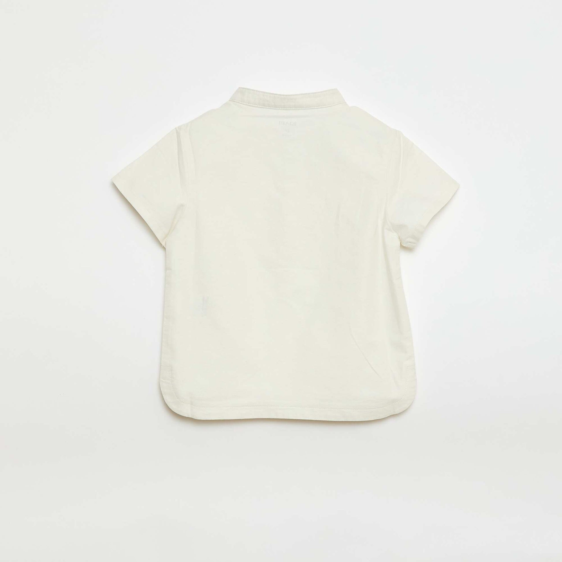 Oxford Mao Collar Shirt WHITE
