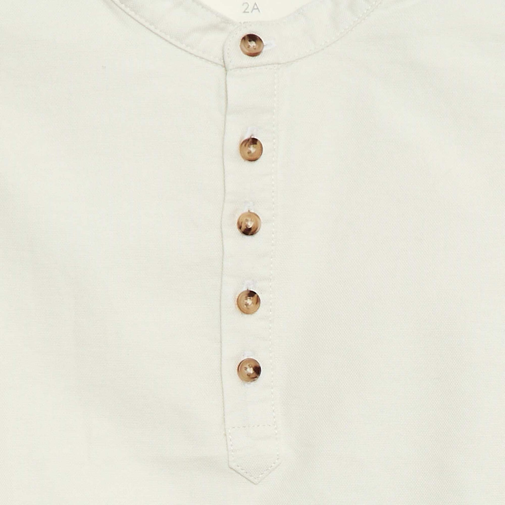 Oxford Mao Collar Shirt WHITE