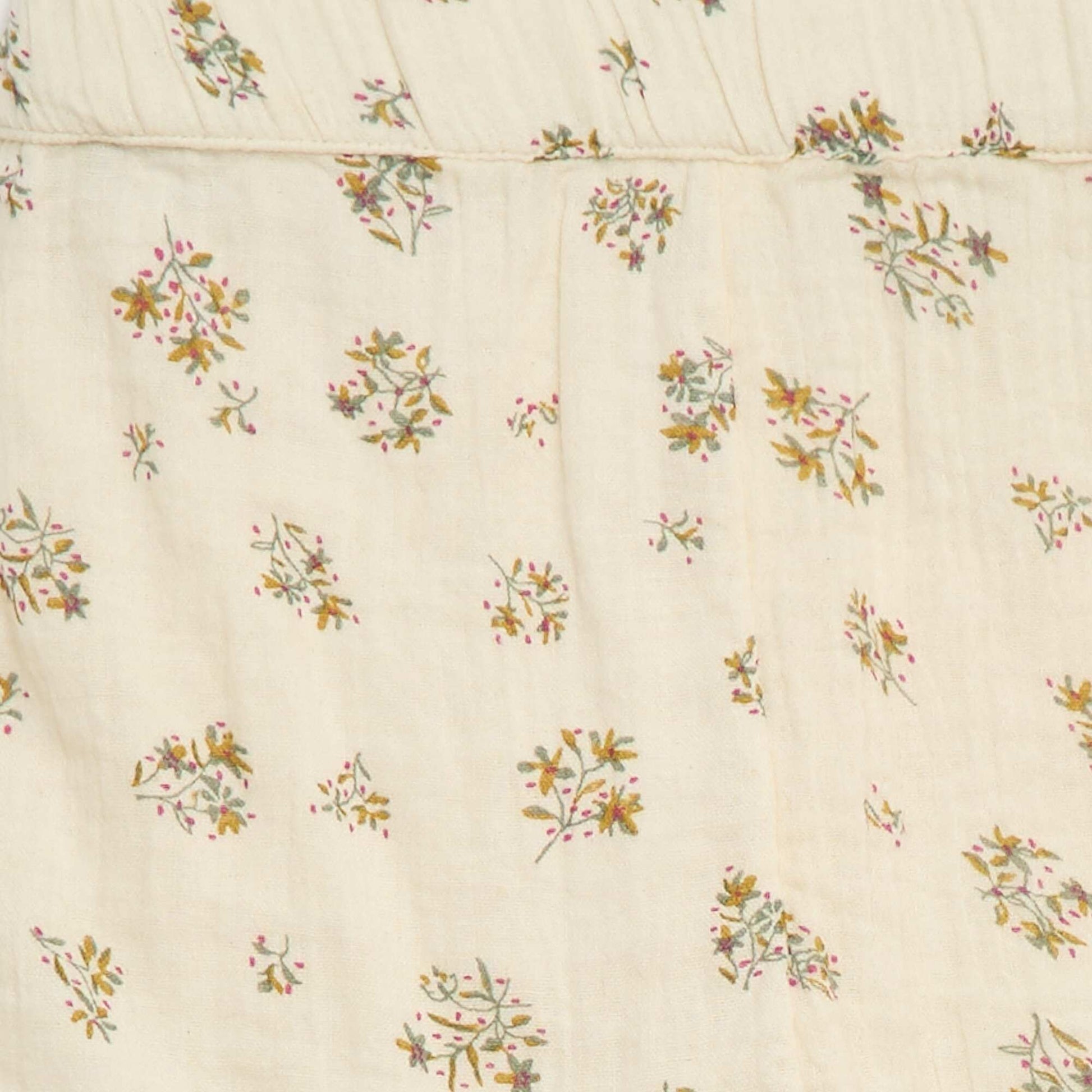Patterned Cotton Gauze Shorts BEIGE
